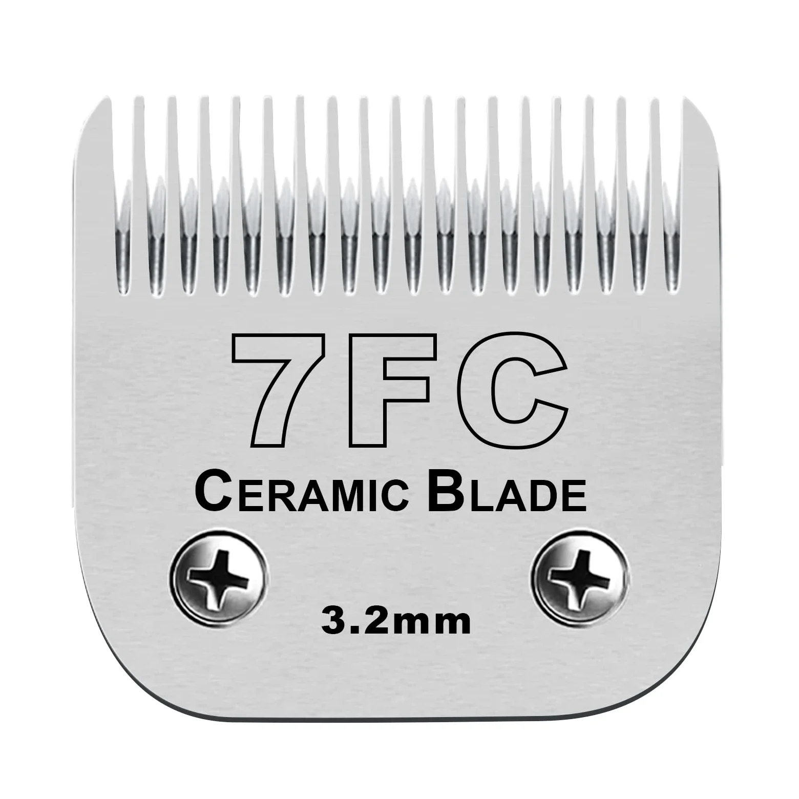 BESTBOMG Lame di Ricambio Compatibile con Oster Tosatrice per Animali, Lama in Ceramica Compatibile con Wahl Tosatrice per Cani Compatibile con Andis Tosatrice(7FC 3,2 mm)