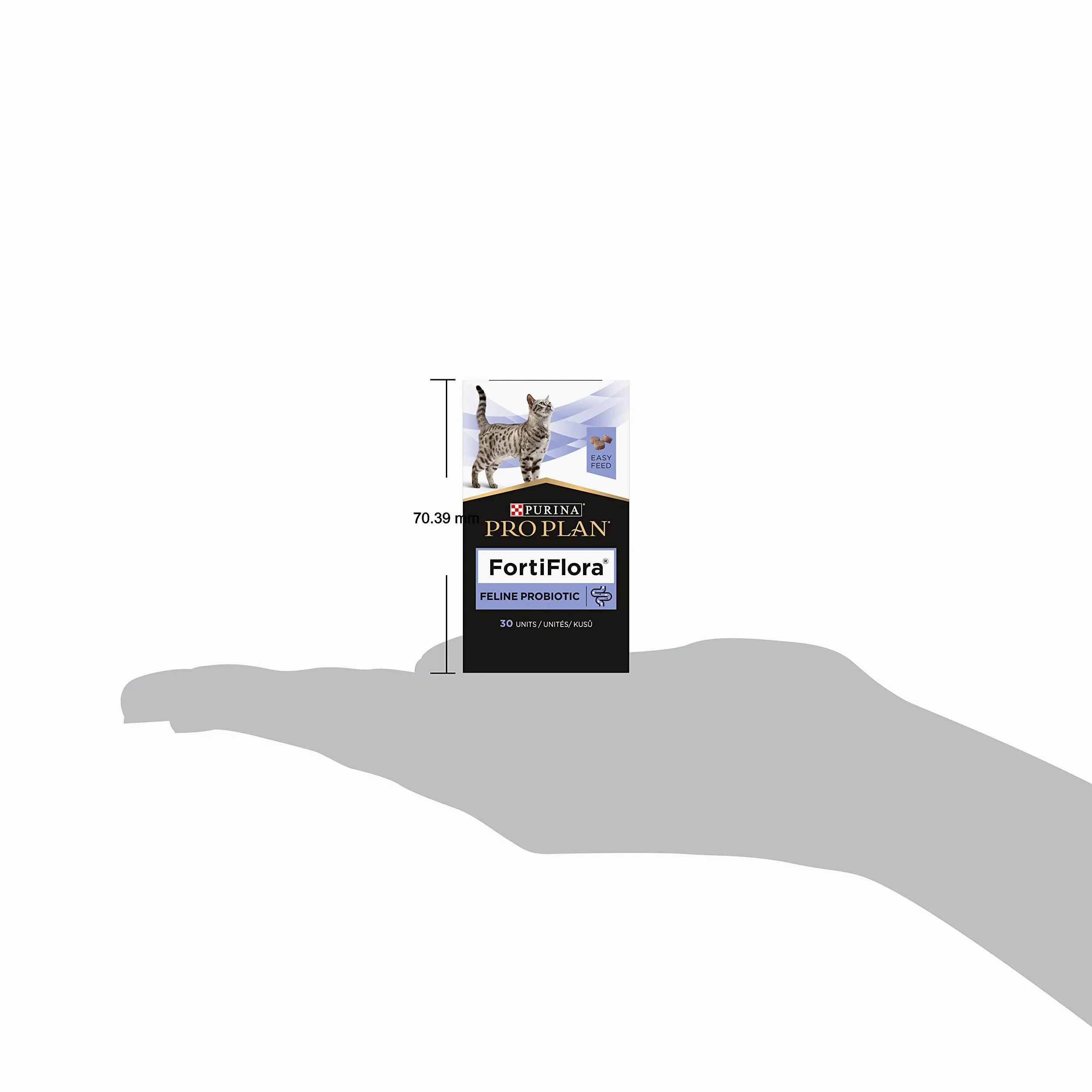 Pro Plan Forti Flora, mangime complementare per gatti per sostenere la salute intestinale, con probiotici, confezione da 4 (4 x 30 compresse masticabili)