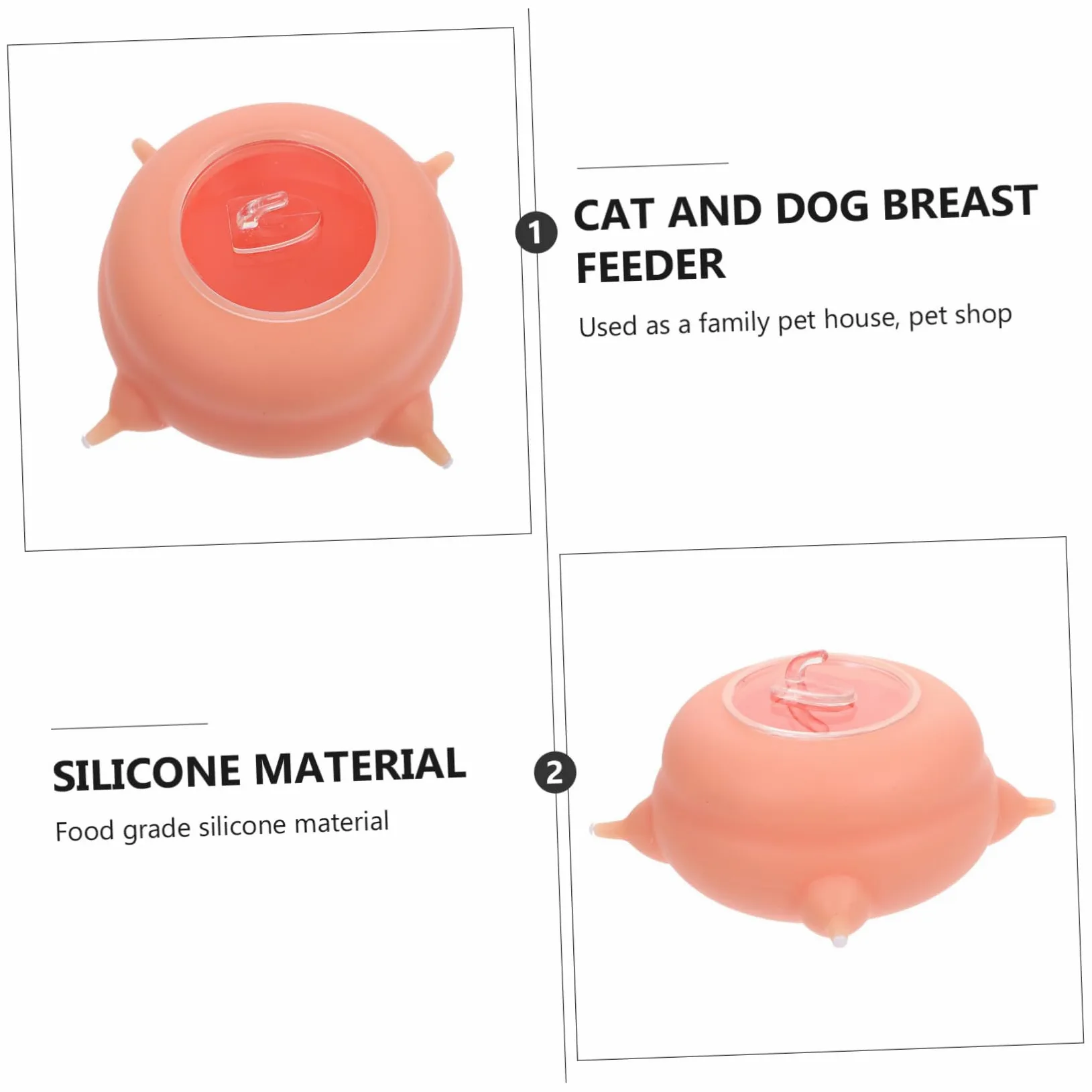 Biberon per Cuccioli e Gattini in Silicone, Rosa, Facile da Pulire, 1 Tettarella, per L’Allattamento dei Piccoli Animali | Facile da Pulire, per Piccoli Animali Domestici, Accessorio per Alimentazione e Allattamento