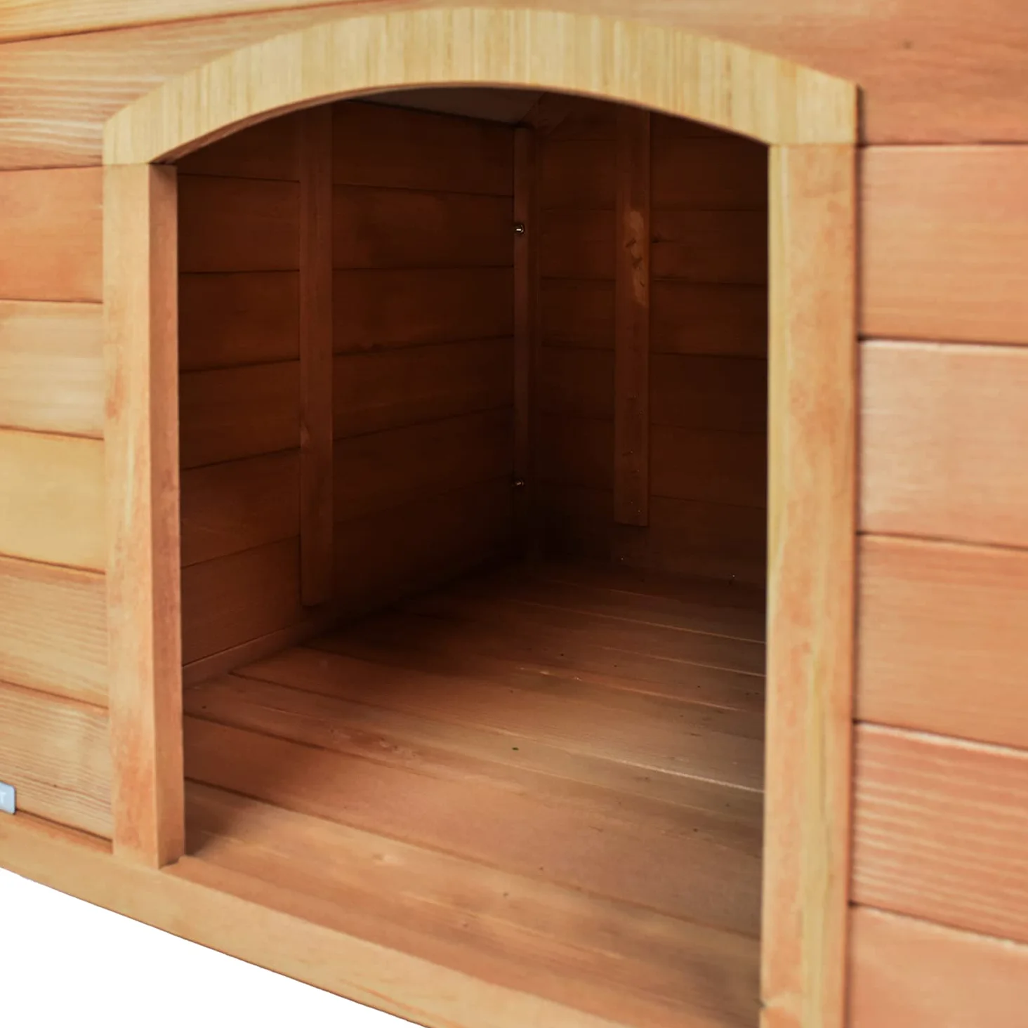 CUCCIA PER CANE CANI IN LEGNO IMPERMEABILE TETTO SPIOVENTE PER ESTERNO GIARDINO MISURA SMALL 80x83x86h cm CON TENDA