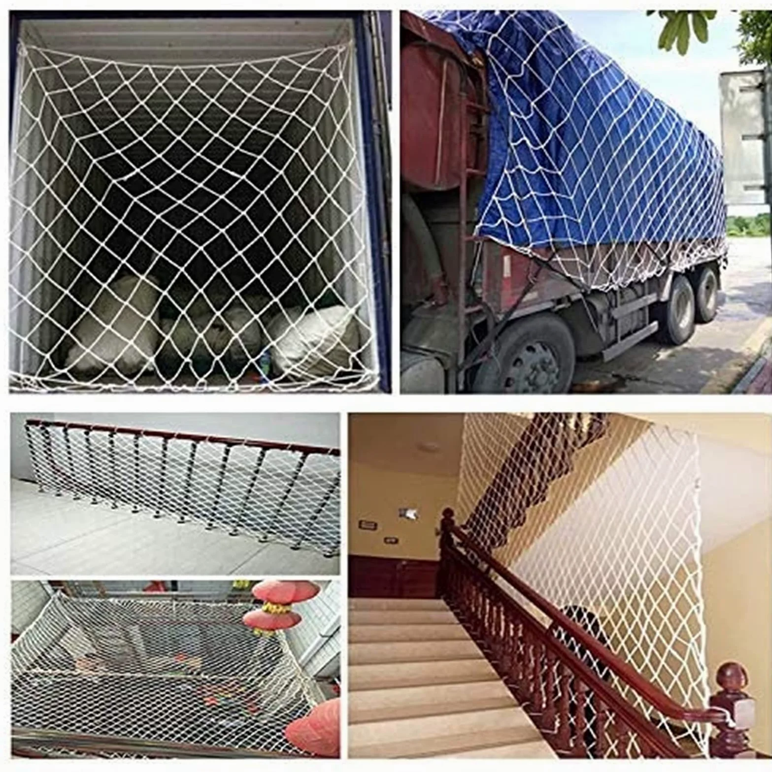 Rete da carico a Ragno Bianco per Uso automobilistico | Rete Intrecciata Resistente per Bambini e Adulti | Recinzioni protettive per Interni ed Esterni | Corda Versatile per reti da Giardino