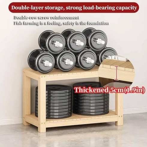 Supporto For Acquario In Legno Resistente Con Stoccaggio A 2 Livelli | Scaffale Multiuso For Piante Da Interno In Pino Naturale | Tavolo Stampante(Brown,100X45X50CM(39X17X19IN))