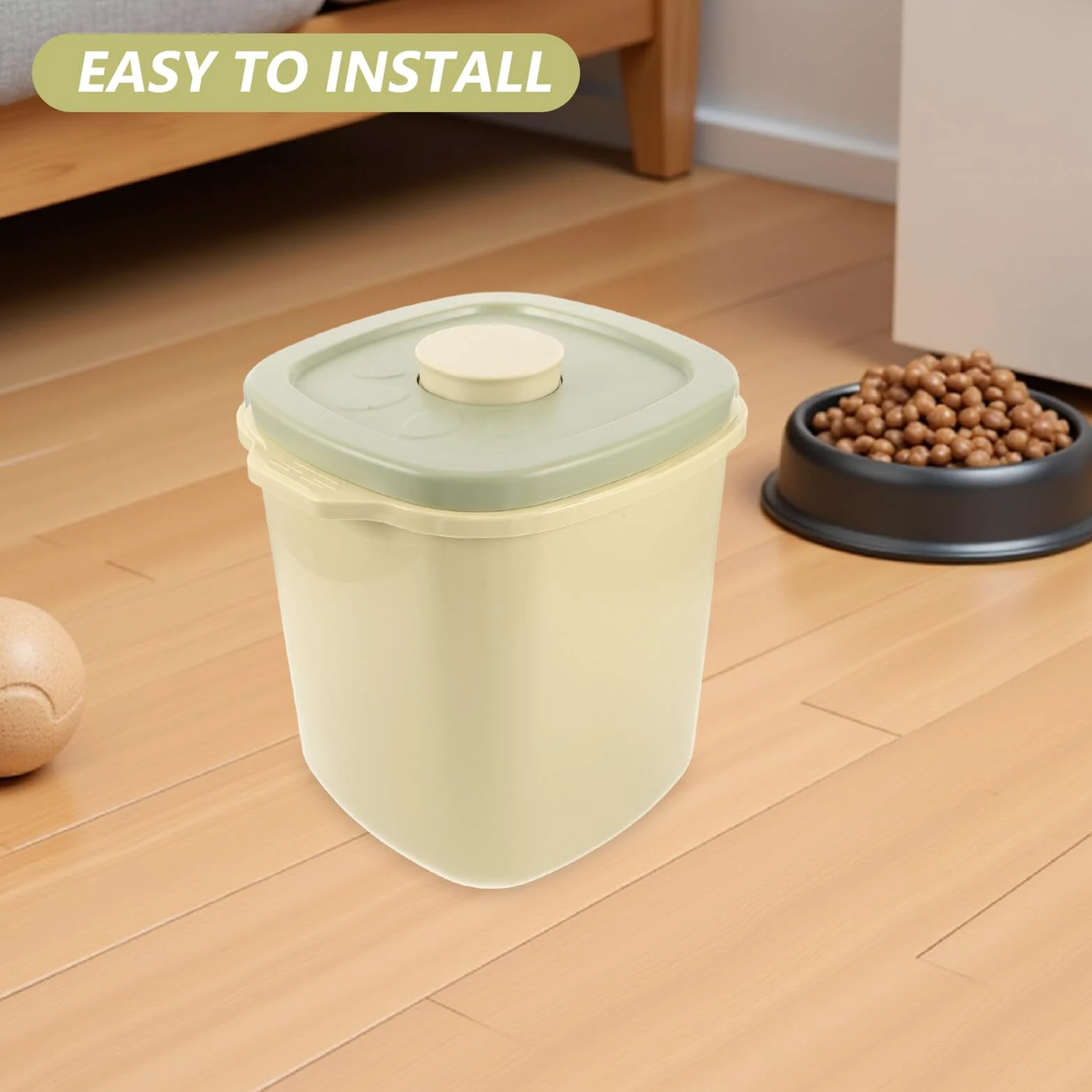 Contenitore DesignImpilabile Cibo per Ermetico inPlasticaPet conCoperchioSigillato eGaranzia diFreschezza CanieGatti AlimentiAnimali
