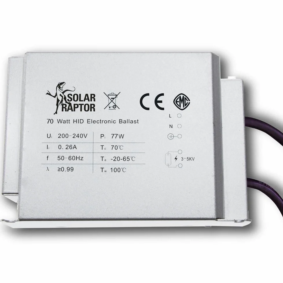 SolarRaptor - Alimentatore elettronico per lampade HID da 70 W, Alimentatore per faretti HID Fino a 70 W