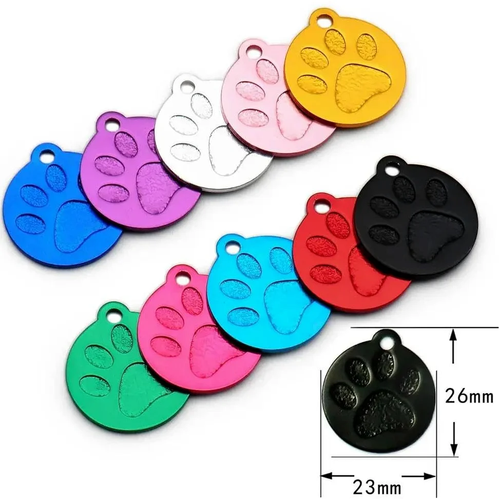 100 PZ Etichette Fai Da Te Incise Per Cani E Gatti Etichette Identificative Vuote In Alluminio Per Animali Domestici Pendenti Con Targhette Identificative Personalizzate Etichette Personalizzat