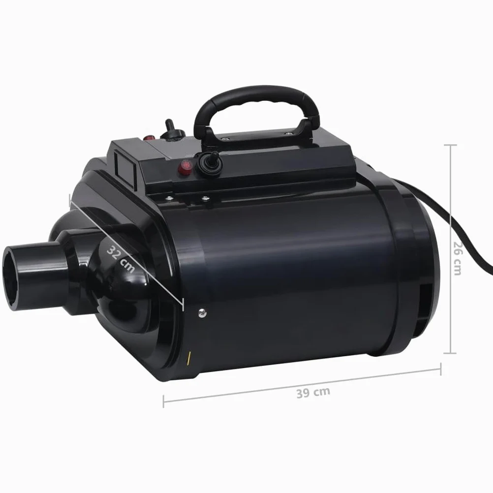 vidaXL Asciugatrice per Animali con Motore Doppio Asciugatore Phon per Animali Domestici Utensili per la Toletta degli Animali Nero