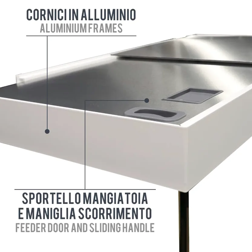 Amtra Alux 220 Led White Combi - Acquario professionale in vetro da 220L con coperchio e mobile in legno, per pesci di acqua dolce e salata, kit professionale, colore bianco