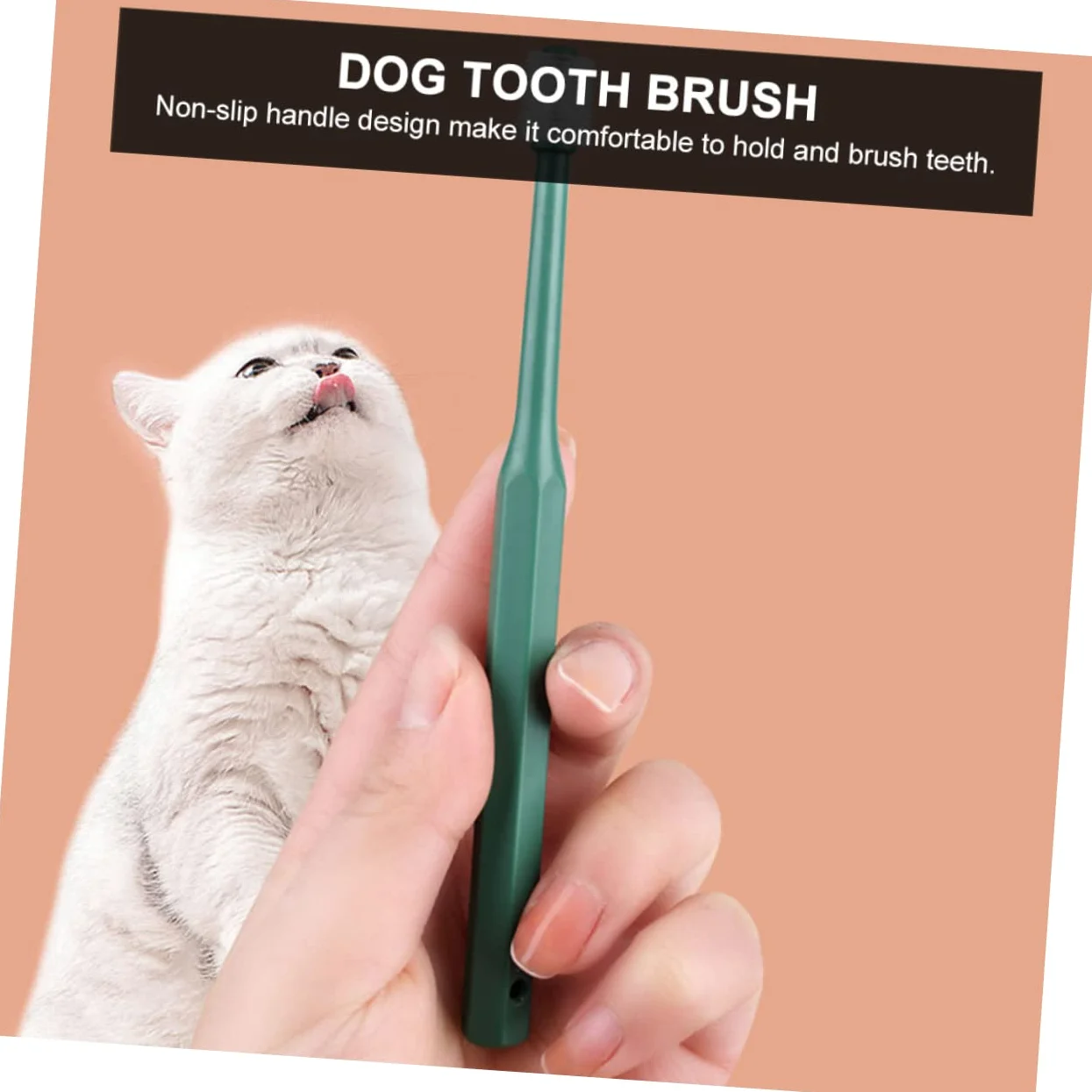 FOMIYES 2 Set Di Spazzolini Da Denti Per Animali Domestici Morbidi Per Gattini Cani Pulizia Dei Denti Manico in Plastica A 360 Gradi 4 Pezzi*2