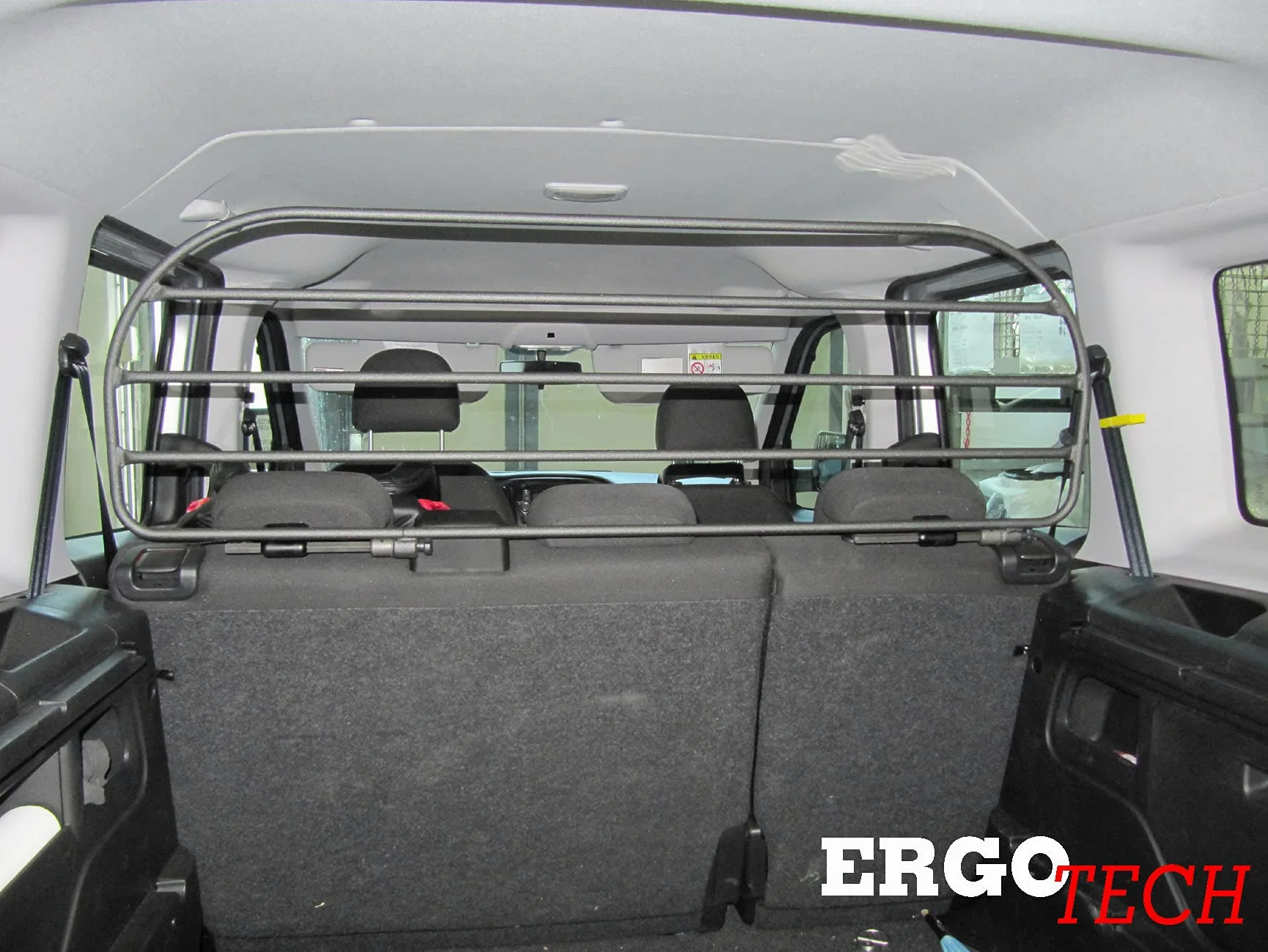 ERGOTECH Divisorio Griglia Divisoria Compatibile con Fiat Doblò, RDA100HBG-XXL, per Trasporto Cani e Bagagli