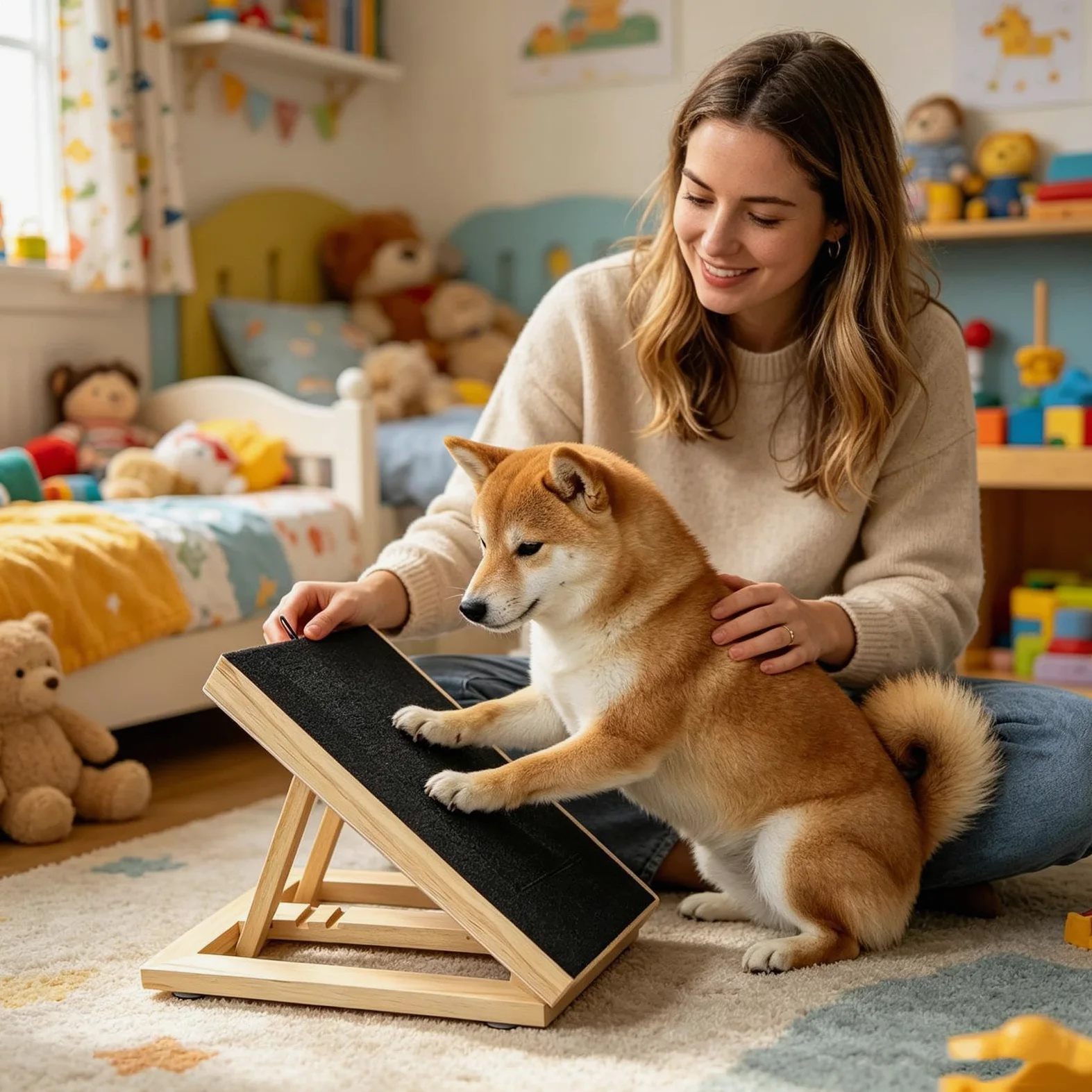 Tavola per Limare Unghie Cane con Dispenser di Snack in Legno | Cuscinetto Limatura Unghie per Cani per Cuccioli e Cani Piccoli Grandi per Interni Esterni Balcone Casa Protezione Mobili