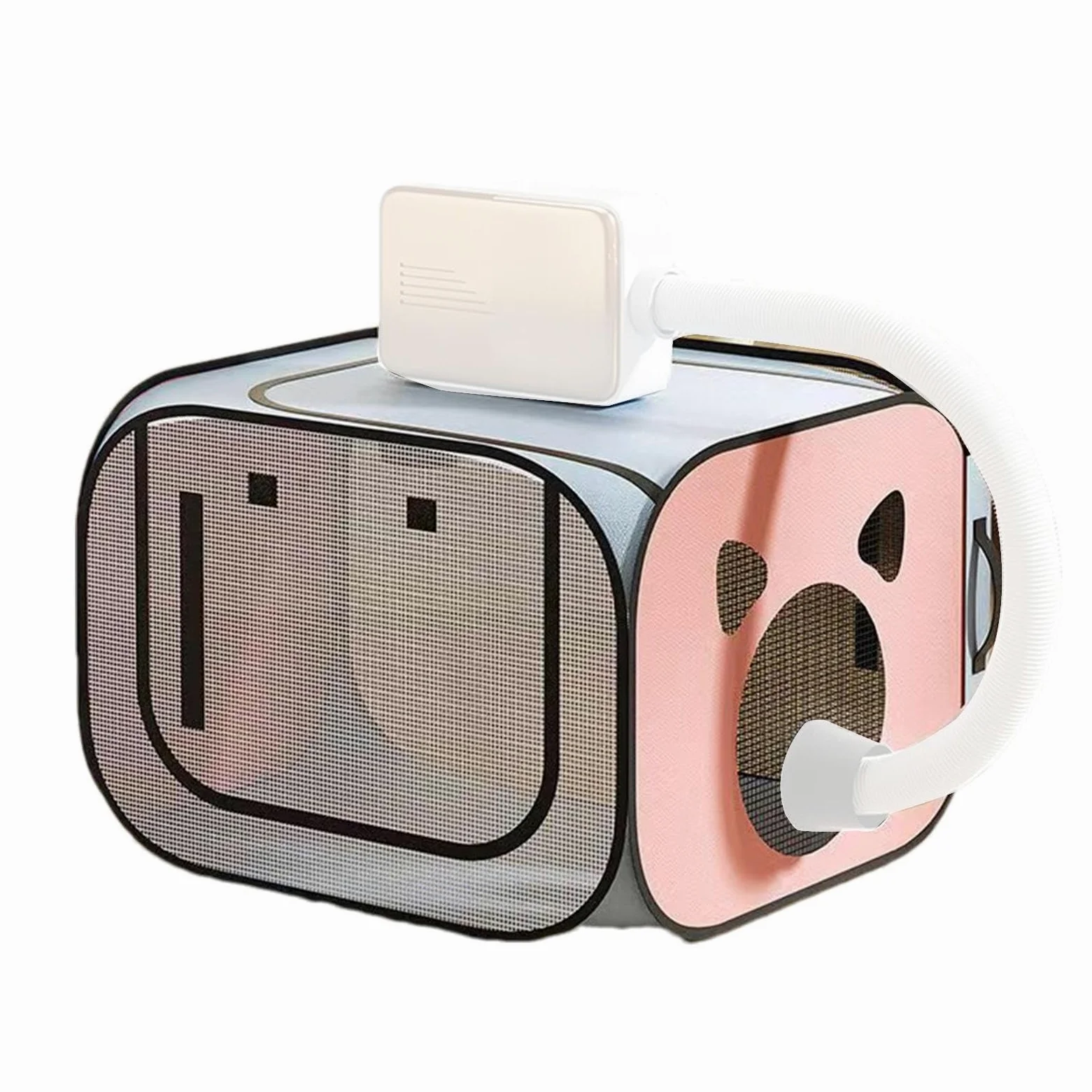 Scatola per asciugatura gatti, gabbia per asciugatura per cani,Gabbia per cassa di asciugatura pieghevole portatile - Scatola per asciugatura gatti volanti anti-, scatola per asciugatura gatti per can