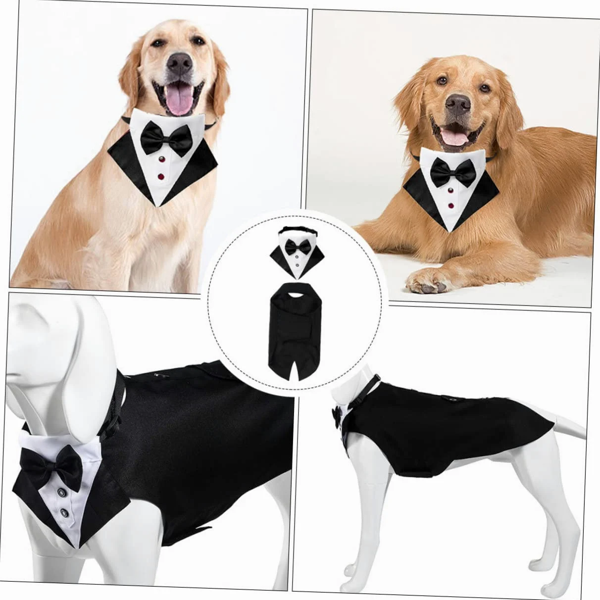 INOOMP 2sets Look Abbigliamento Formale Per Comprendente Un Bandana Cravattino Per Matrimoni e Speciali Costume è Facile Indossare Chiusura è e Accattivante Assicurando Per e Cerimonie