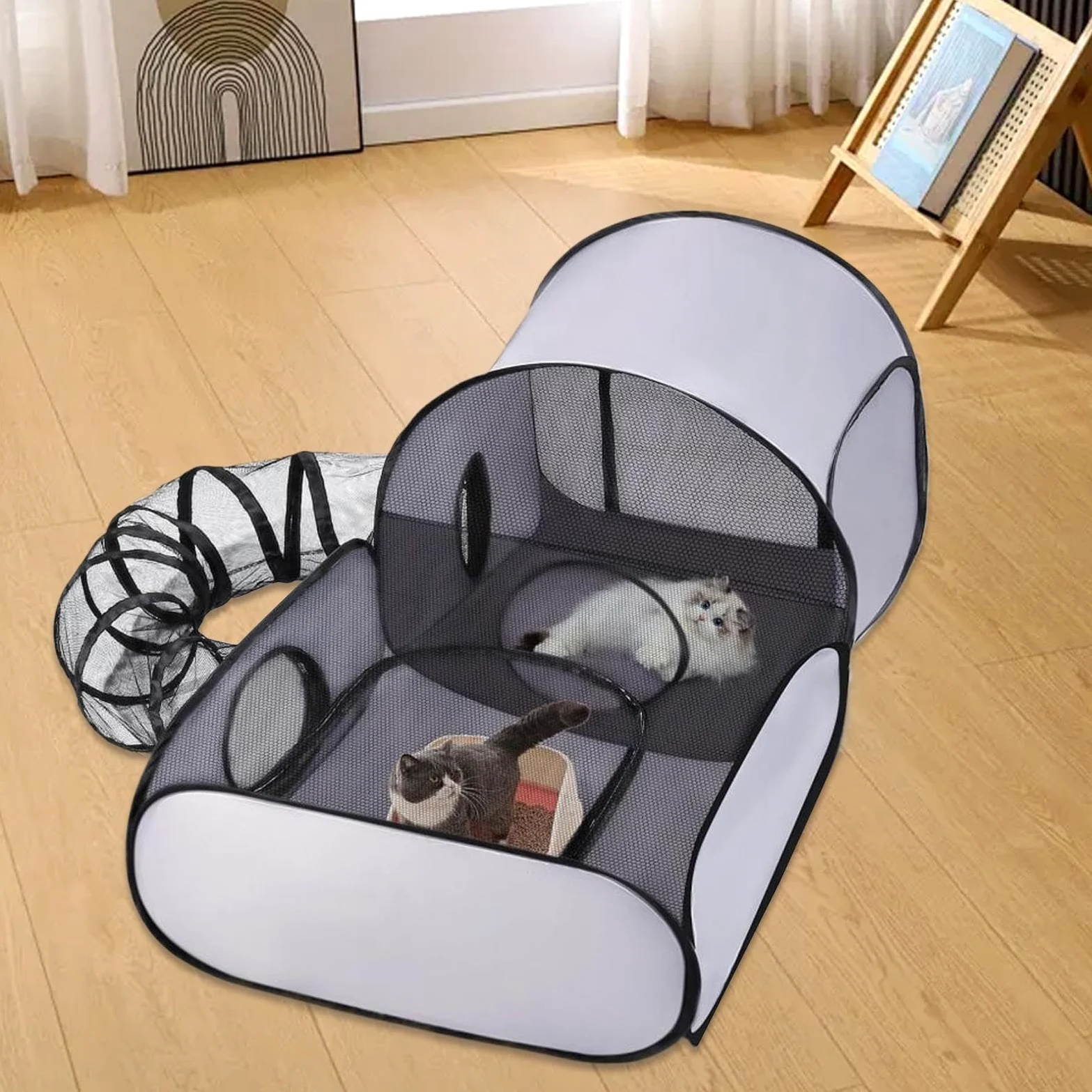 Playpen portatile per animali domestici: pieghevole gabinetto di animali, casa di giochi di viaggio compatto |, Rifugio per conigli, furetti, cuccioli, uso esterno, vettore