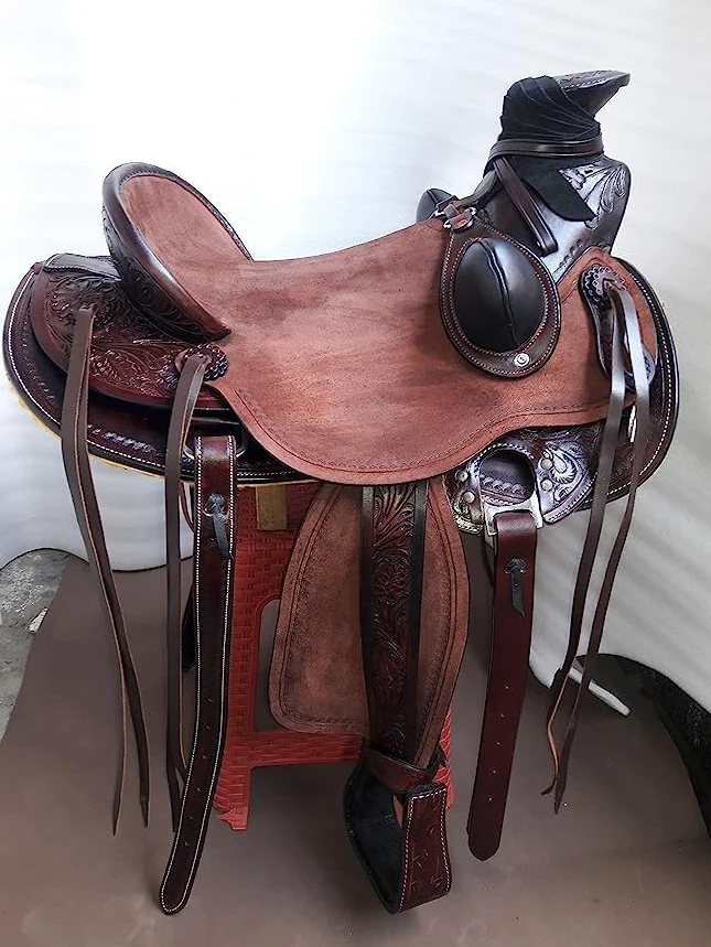 Rough Out - Puntina da sella in pelle resistente wade per cavallo