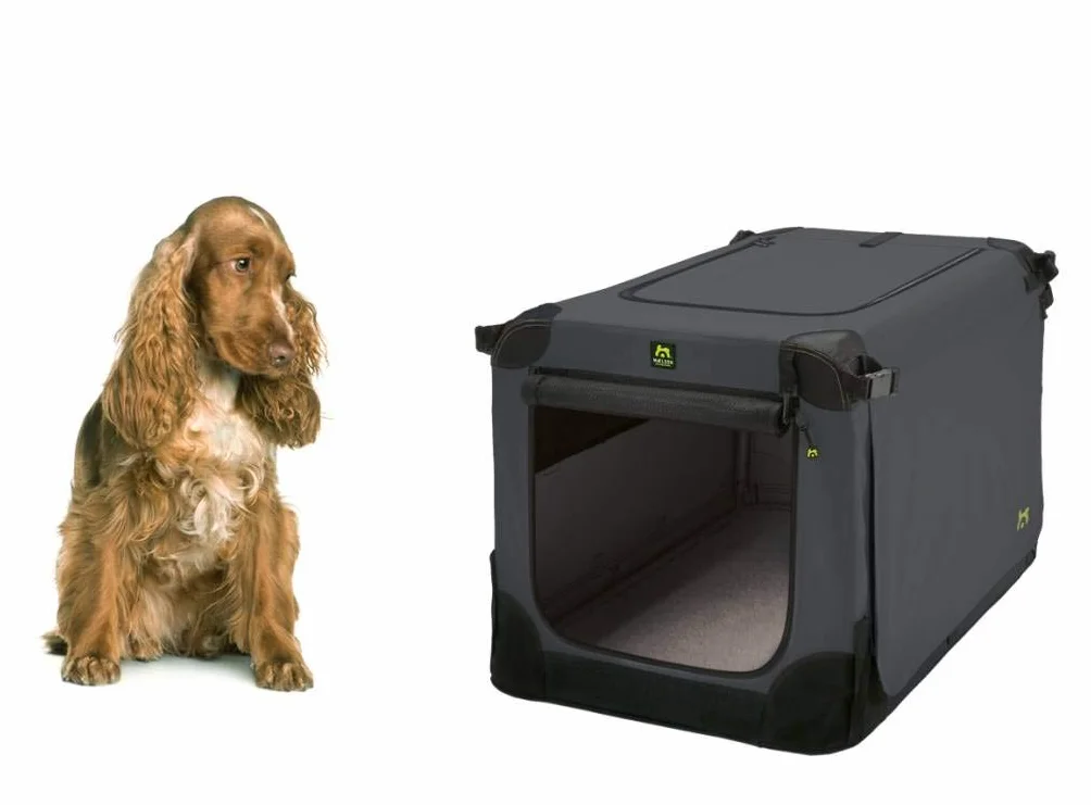 Maelson Soft Kennel - Contenitore per Cani, Colore: Antracite, 72 x 51 x 51 cm