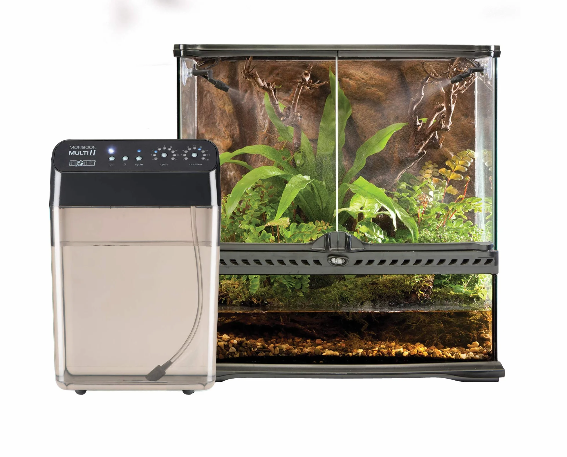 Exo Terra Monsoon Multi II, sistema di irrigazione programmabile, con serbatoio da 8 litri, 1 pezzo (1 confezione)