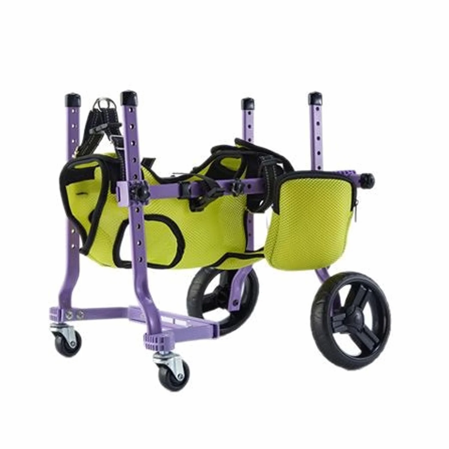 Carrello Estensibile 4 Ruote per Zampe Posteriori di Cane per Animali Con Difficoltà di Mobilità,Si Adatta Varie Razze E Taglie,Costruzione in Lega Alluminio E Tessuto