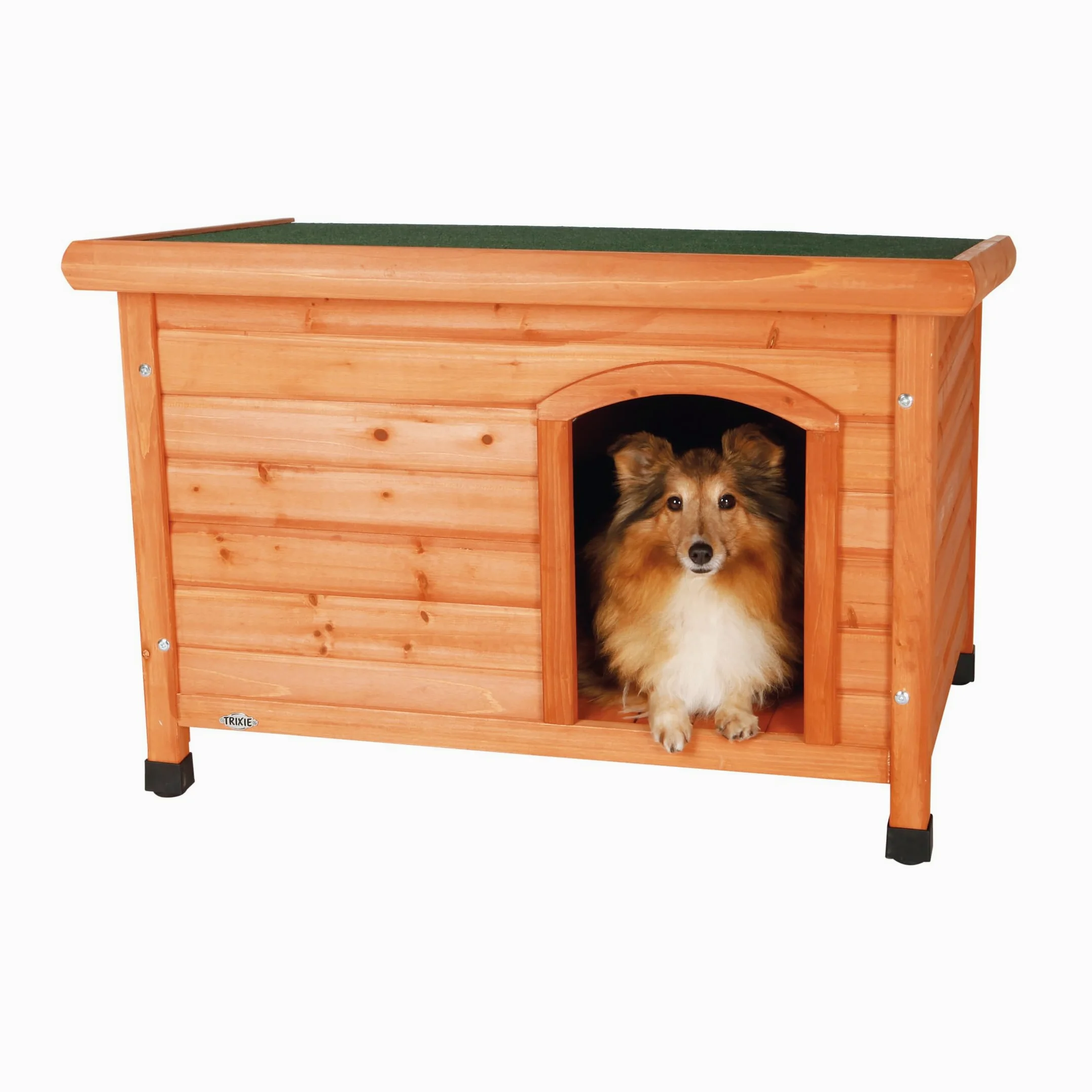 Trixie 39553 Canile a tetto piatto Natura, S-M: 85 × 58 × 60 cm