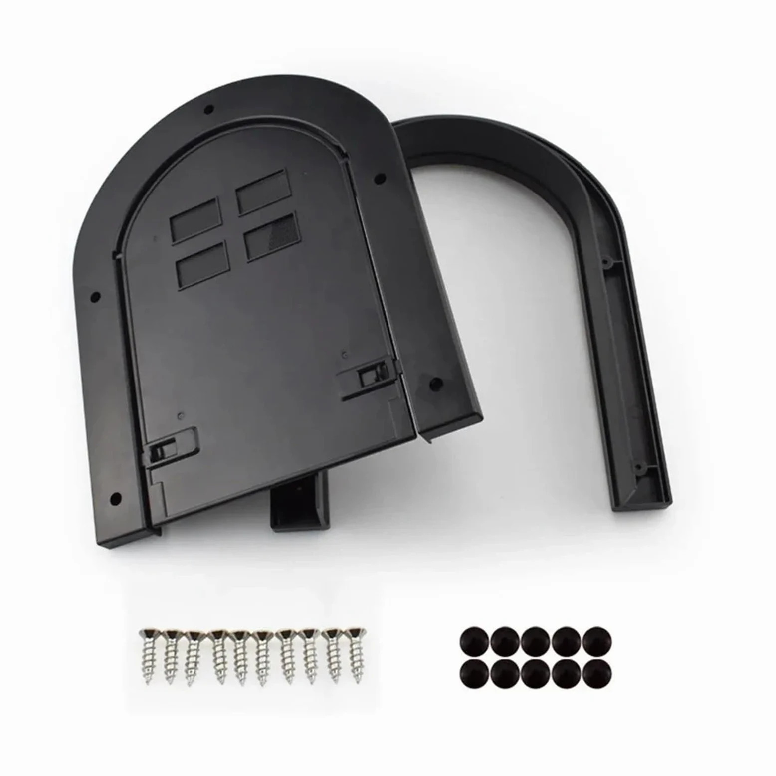 Gattaiola per gatti Finestra magnetica for zanzariera for cani e gatti for animali domestici, for accessori for cancelli ad arco in plastica ABS in legno per Porta(Black)