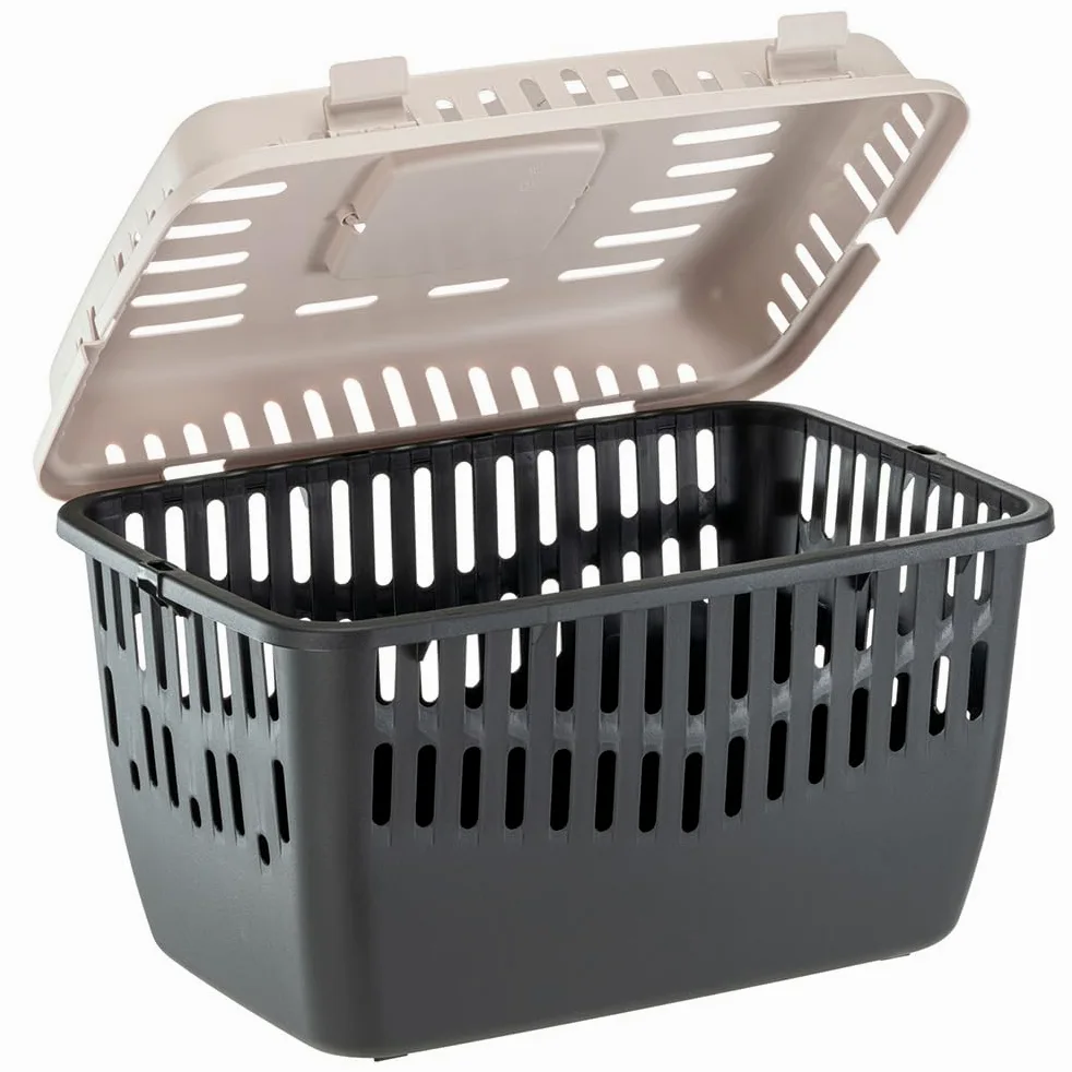 Ferplast Trasportino Gatto BINNY 2, Trasportino Cane, Cani Piccoli e Gatti max 8 Kg, Maniglia Pieghevole