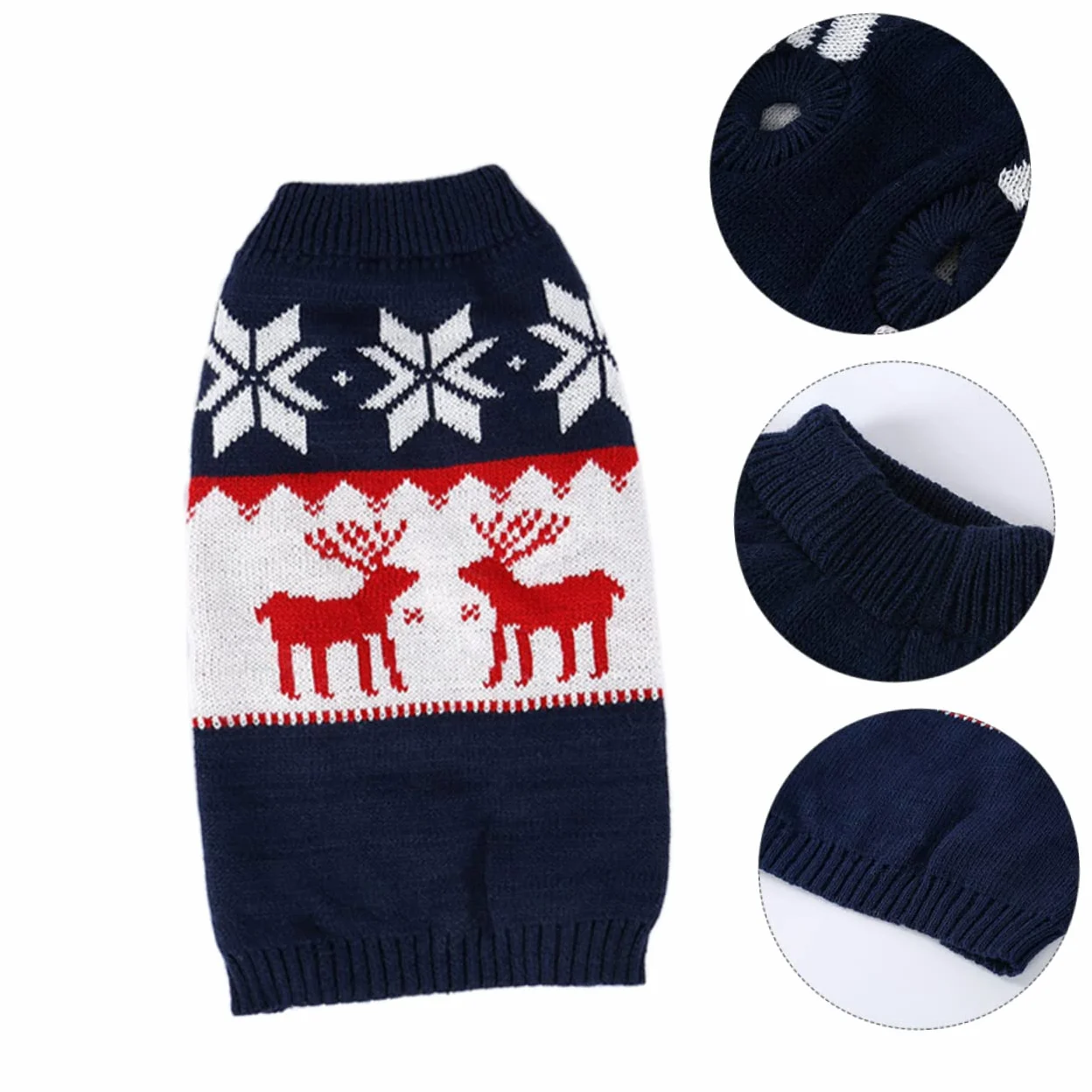 FRCOLOR 3pezzi Maglione Invernale Per Animali Con Motivo Renna Cappotto Caldo Per Cani e Gatti Per Festività Natalizie
