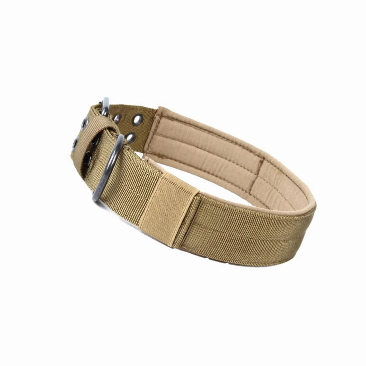 Mipcase 3 Pezzi Collare Per Cani in Nylon Con Fibbia in Metallo Dal Design Circolare Per Taglie Facili Da Attaccare Con Targhetta Identificativa Marrone