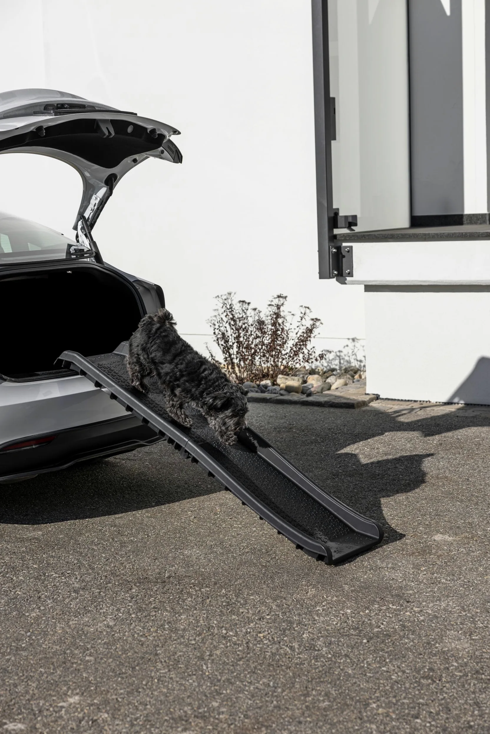 Kerbl Pet rampa per cani, nera, 157x40,5 cm, rampa per bagagliaio, rampa d'ingresso per cani, plastica, cani