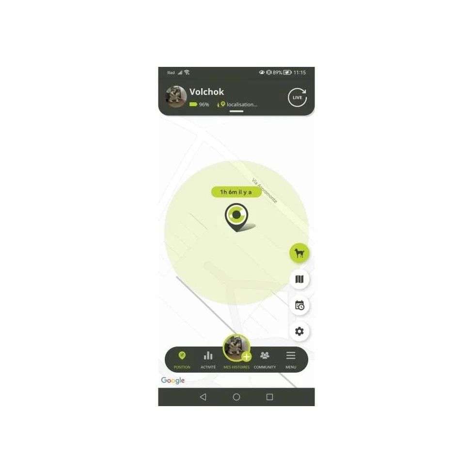Kippy EVO | GPS per Cani - Localizzatore per Cani e Gatti Impermeabile con GPS per collare - Tracker di Attività e Salute del tuo Cane, con Recinto Digitale e Notifiche - Colore Grigio