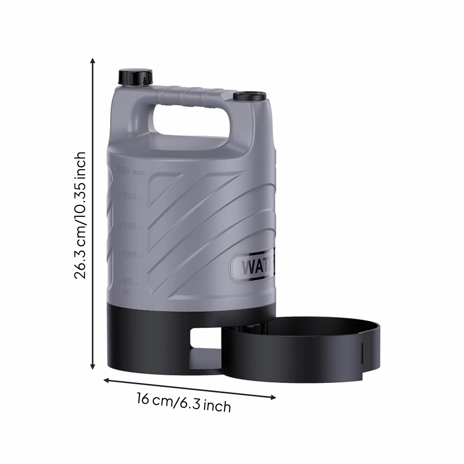 kowaku Borraccia per Cani 25l Portatile con Ciotola Ribaltabile Dispenser a Pressione Rapido Chiusura Sigillante Antigoccia Maniglia Trasporto Adatta a, Borraccia Sportiva Con Bocca Piccola Da 2.5L