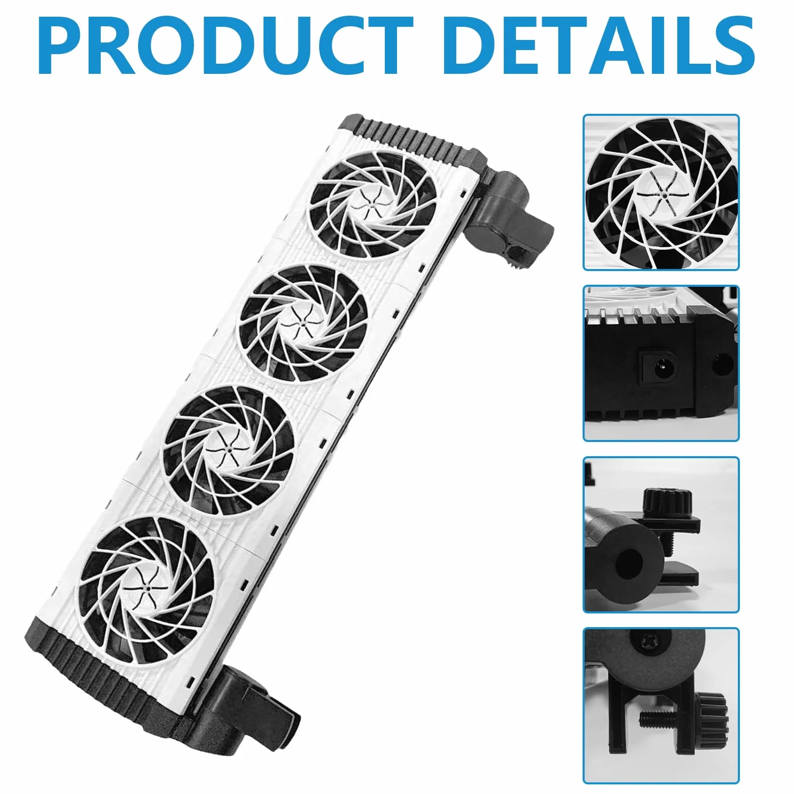 Ventilatore per Acquario, Ventola di Raffreddamento per Acquario Silenzioso Ventilatore a Clip con Timer e velocità Regolabile Raffreddatore d'Acqua per Terrari Salata o Case di (4 Ventola)