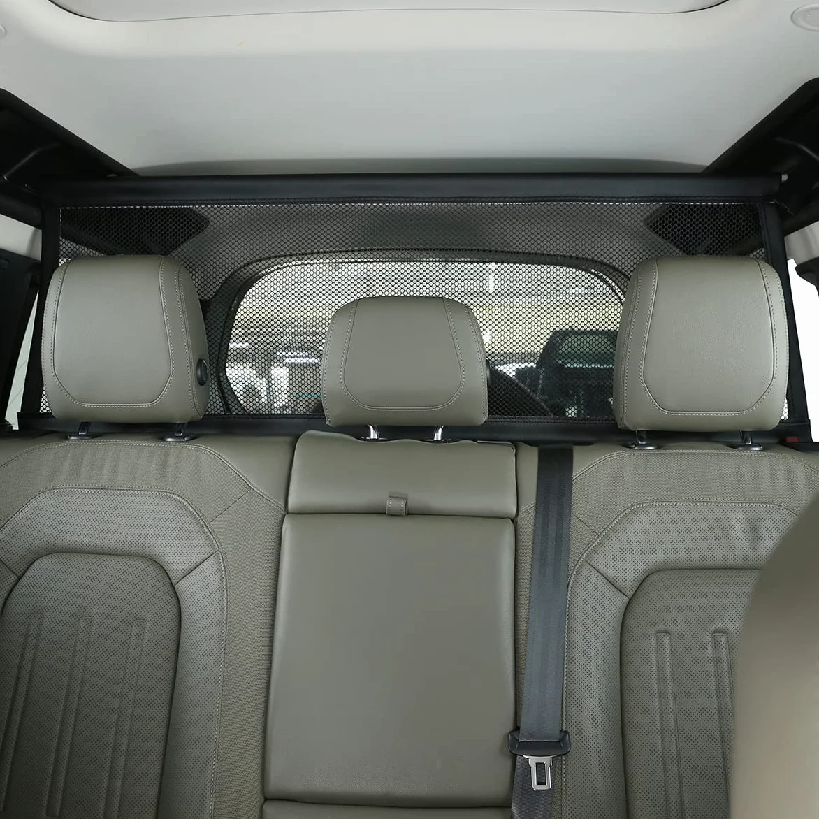 Barriera per cani per auto compatibile con LR Defender 110 2020-2025, rete di sicurezza per auto per animali domestici, protezione regolabile per cani per bagagliaio auto, reti divisori universali per