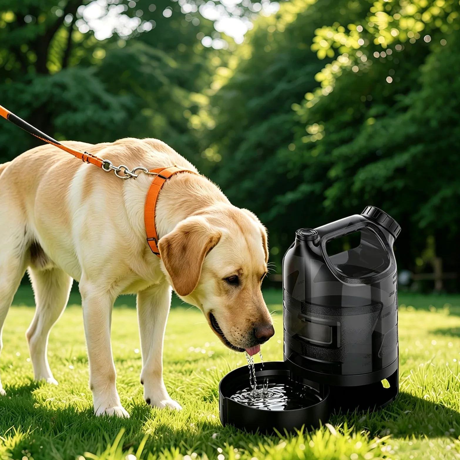 Borraccia per cani da 2500 ml, portatile, XXL, grande | Dispenser per acqua per cani da campeggio, a prova di perdite, per vacanze, escursioni, viaggi, appartamento