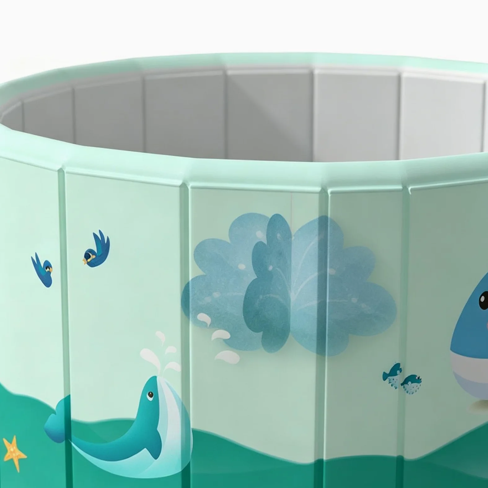 Piscina pieghevole senza gonfiaggio, piscina portatile in PVC per bambini | Piscina pieghevole non gonfiabile in PVC, per bambini, adulti, cani, giardino, terrazza, estate, divertimento in acqua