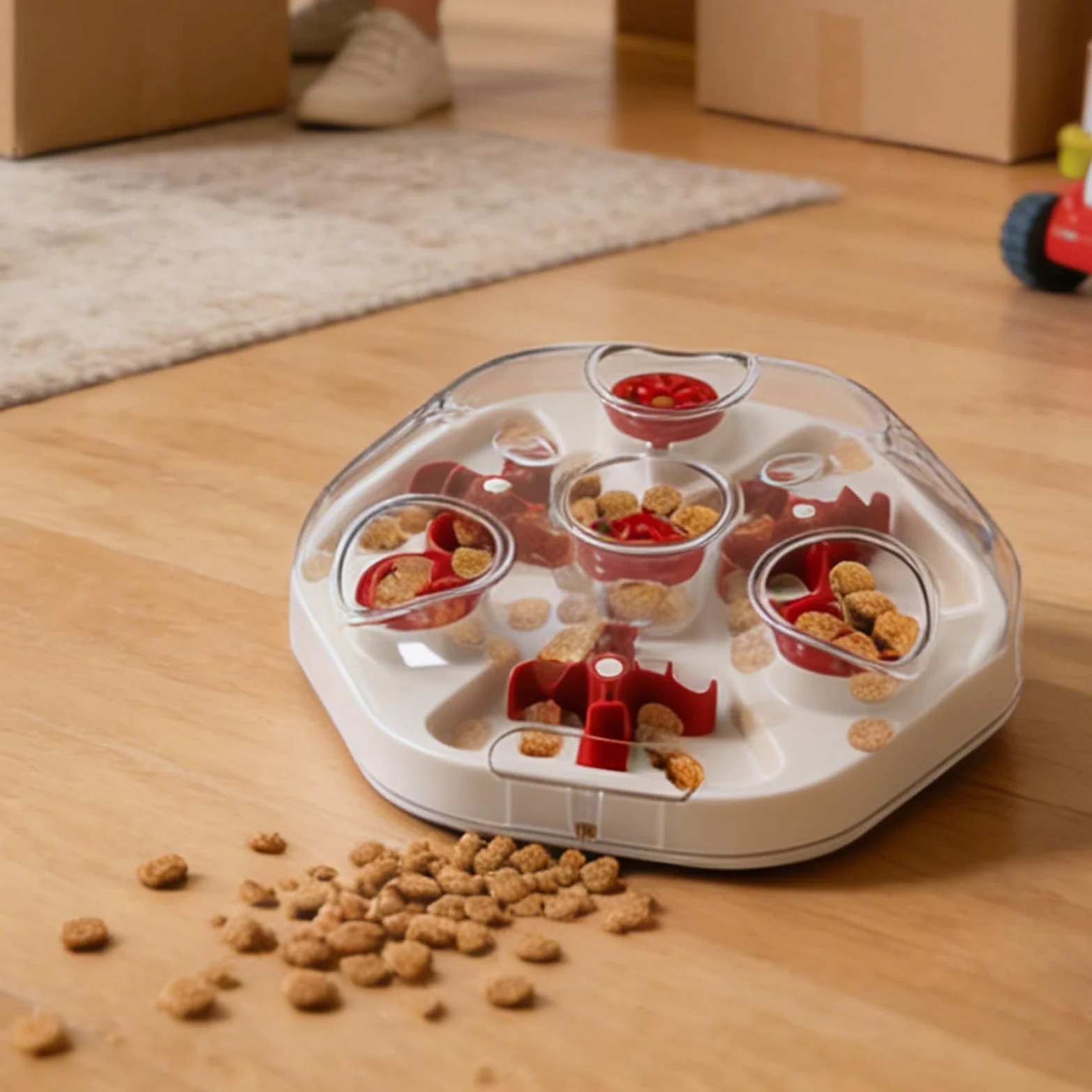 Giocattolo Puzzle Per Cani Mangia Lento Con Fori Per Bocconcini | Distributore Interattivo per Cuccioli Gatti Razze Medie Grandi Addestramento Dentizione Svago in Casa