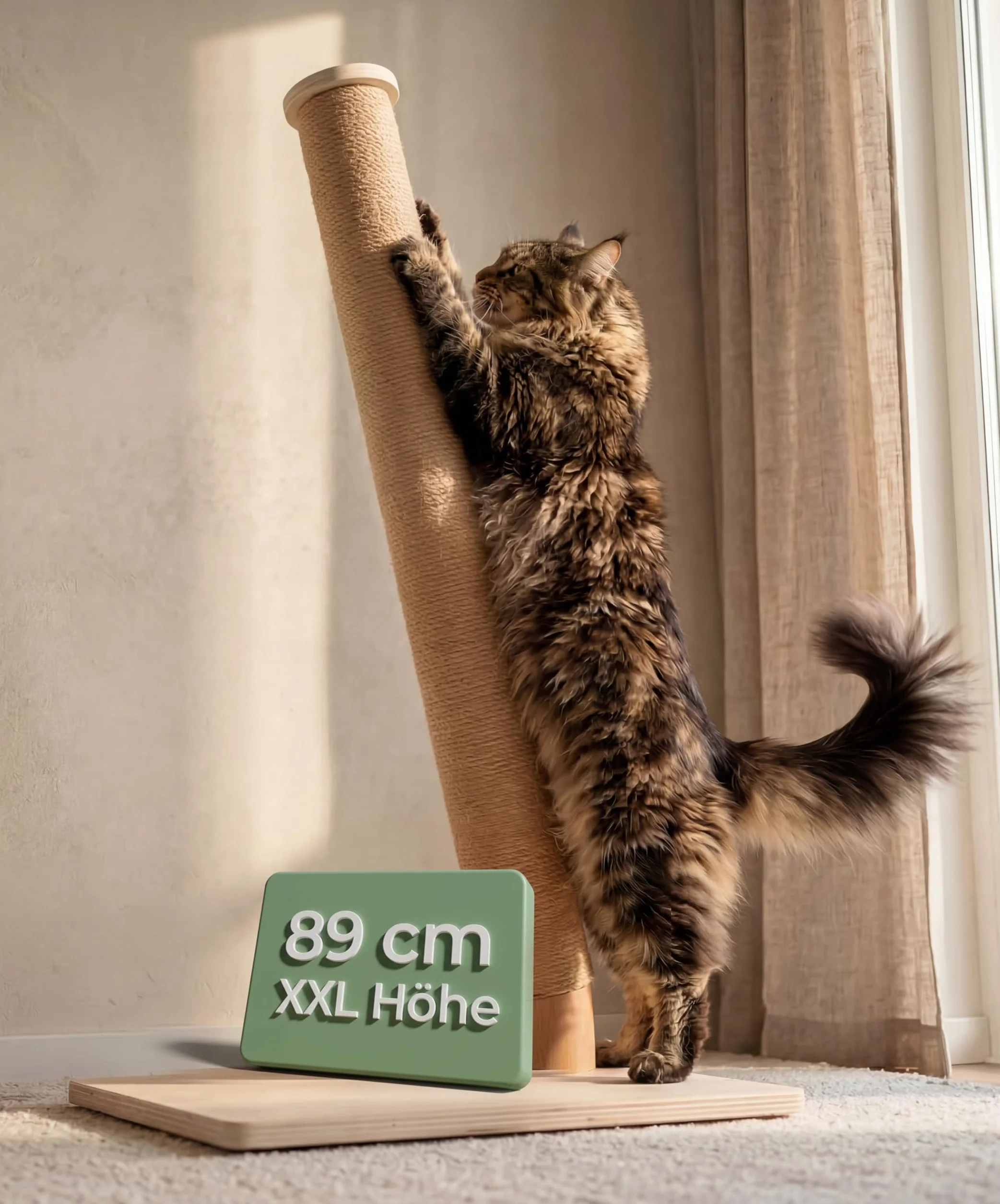 WOOWOOD Tiragraffi per gatti – Estremamente stabile – Tiragraffi XXL – Tiragraffi per gatti piccoli e grandi – Gatto Scratching Post, torre di gatto, tiragraffi per gatti in robusto sisal, 83 cm