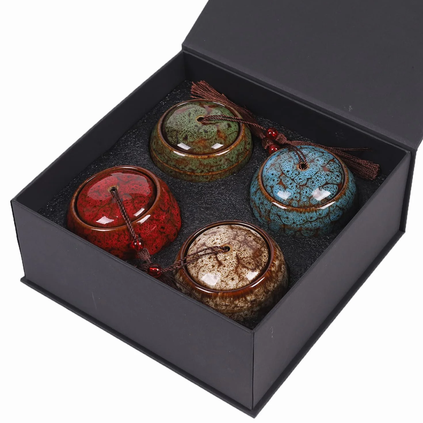 Piccola urna fatta a mano per ceneri umane e animali – Mini ricordo in ceramica, 6 cm – 70 cm³ capacità