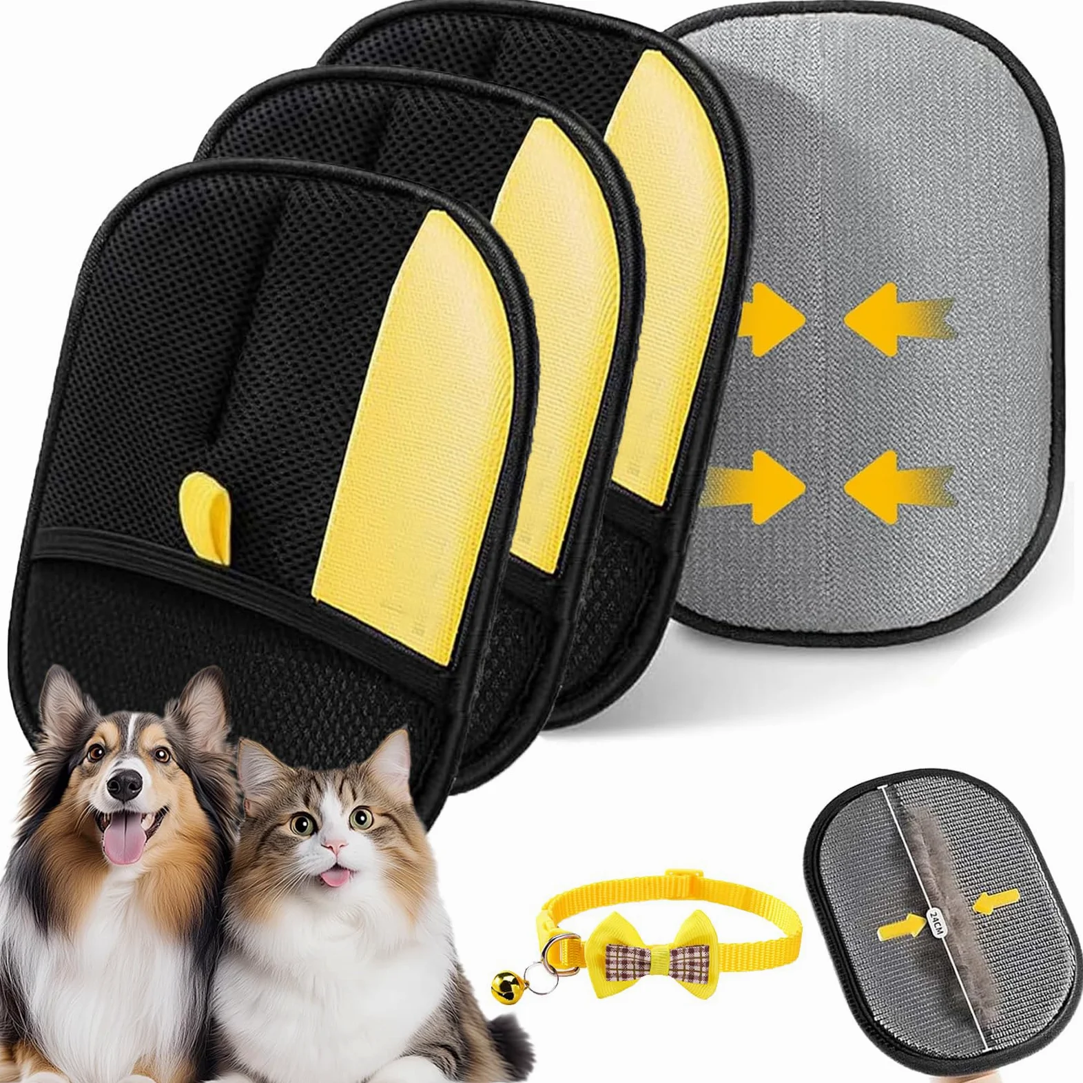 Guanti elettrostatici per la rimozione dei peli di animali domestici, riutilizzabili, lavabili, elettrostatici, per la rimozione dei peli di animali domestici, facili da pulire, per lenzuola