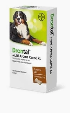 CentroVete Bayer Vermifugo antiparassitario per Cane in compressa Multi Aroma XL (8 CPR) - combatte i Principali parassiti intestinali