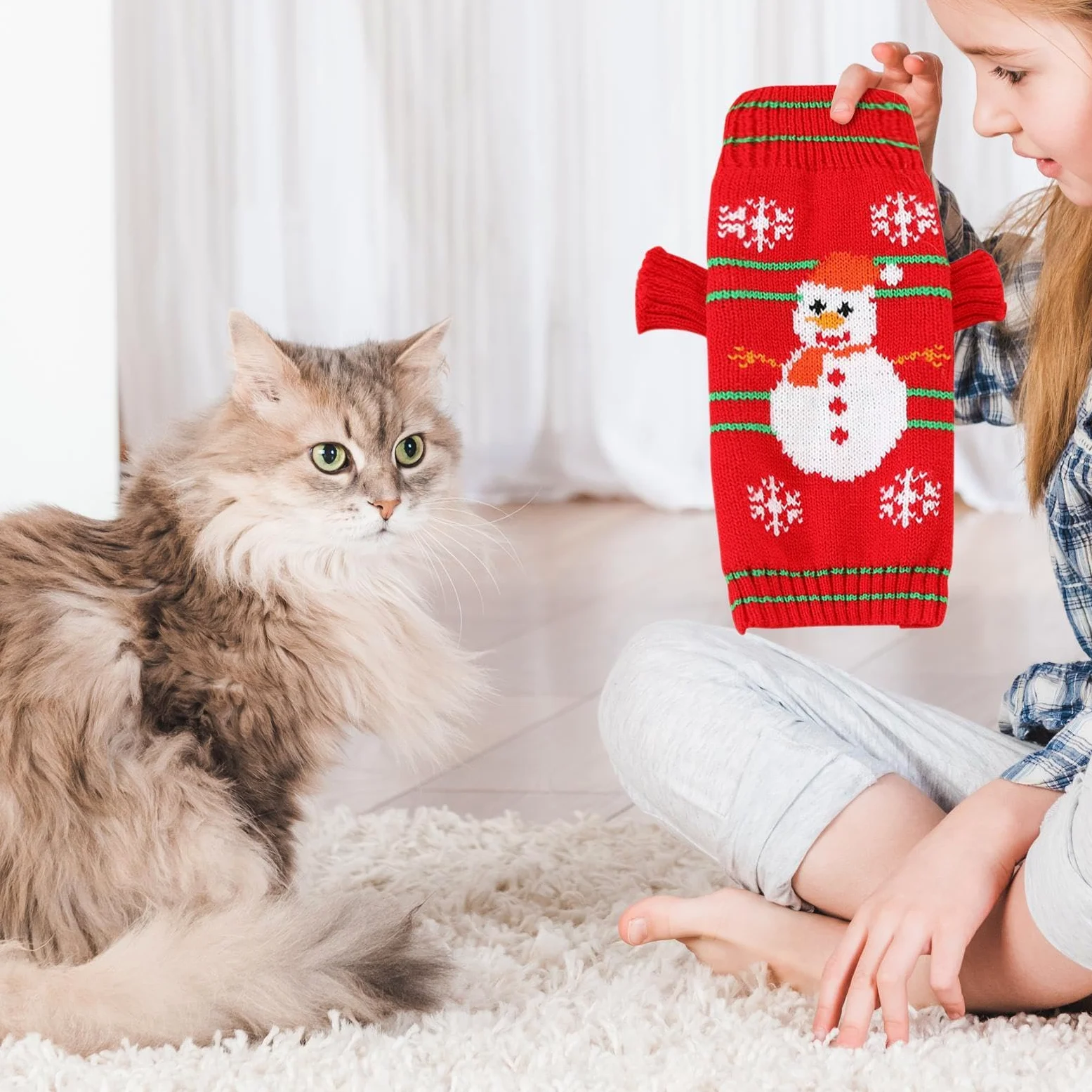 Maglione Natalizio per Cani, Maglione Caldo per Cani, morbide Camicie Natalizie per Cani