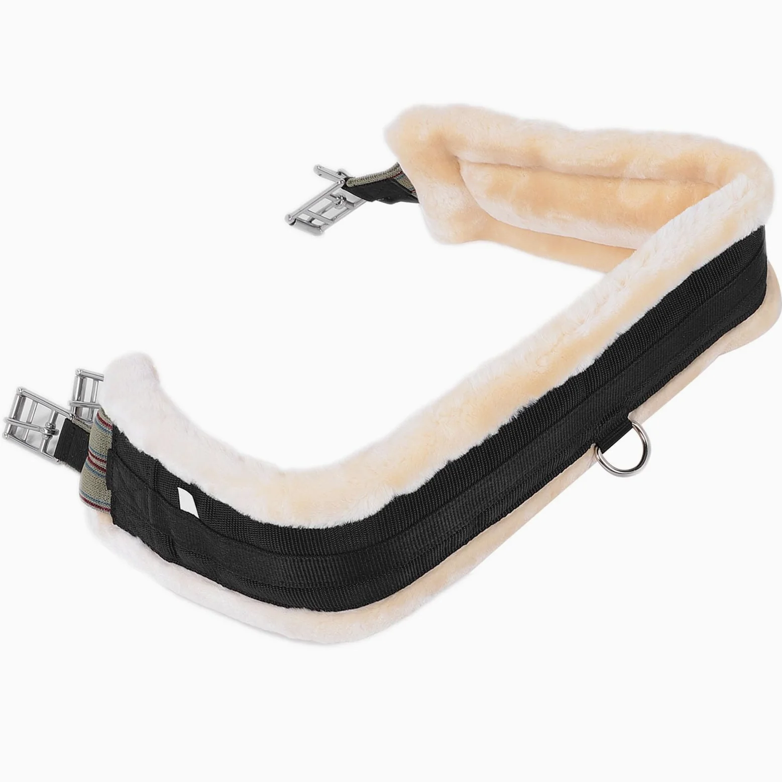 Sottopancia per Sella Inglese Finto Imbottito, sottopancia per Cavalli con Meno Les in Acciaio, attrito per la Guida Quotidiana, sottopancia per Cavallo Compatibile per Sella