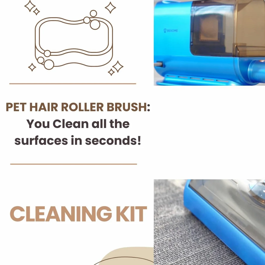 BEHOME Aspirazione e Toelettatura Cani e Gatti, Aspirapolvere Cane e Gatto, Aspiraione Peli Animali e Aspirapelo, Tosatrice professionale 6 accessori, Silenzioso