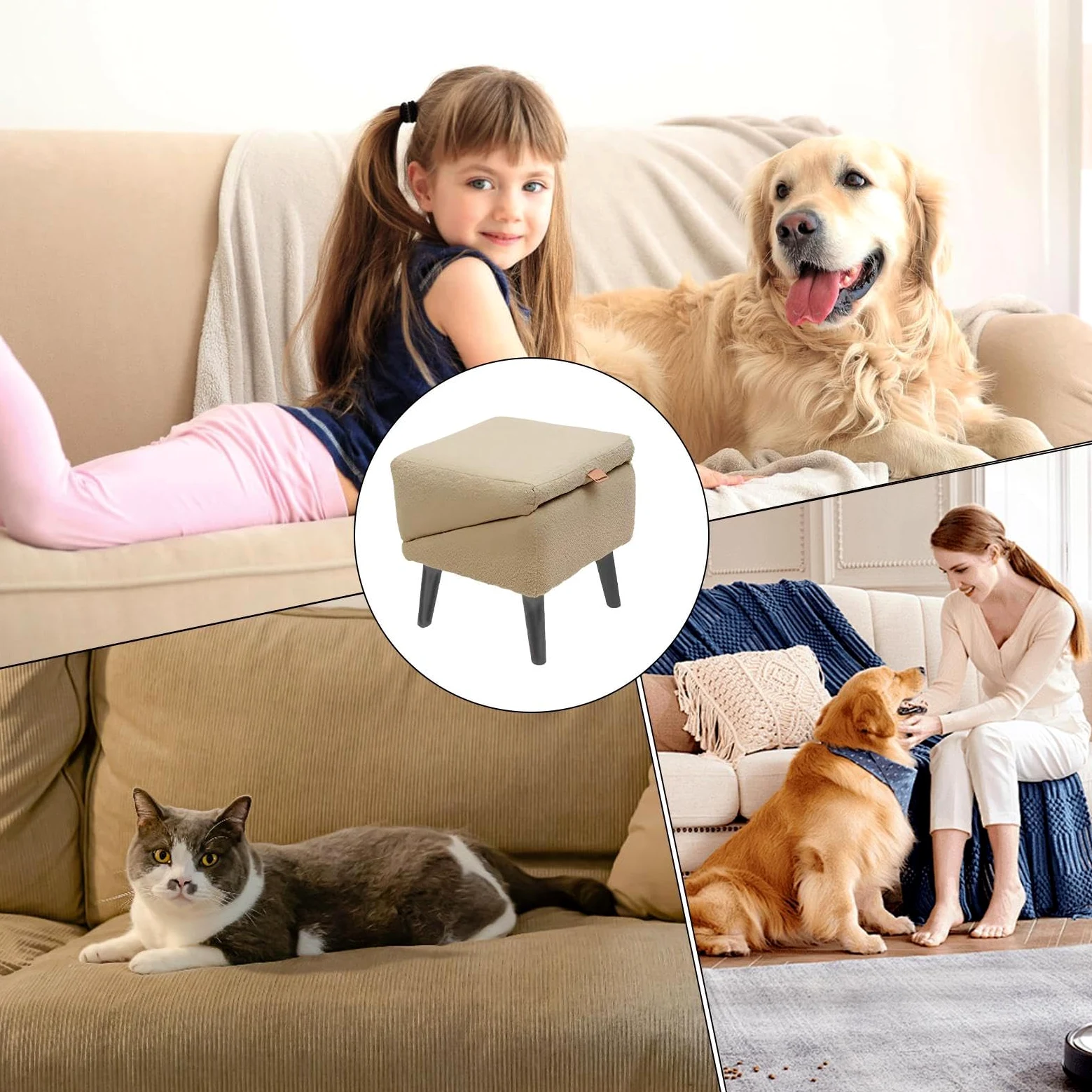 Scaletta Pieghevole Per Cani Per Divano, Rampa E Scaletta Pieghevoli Per Cani Per Divano, Antiscivolo Rimovibile A 2 Gradini Per Gatti, Rampa Per Letto Per Gattini, Poggiapiedi Per Di Pi