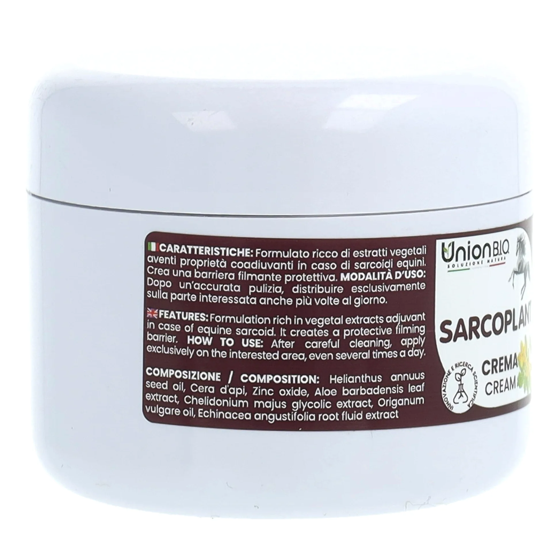 UNION B.I.O. SOLUZIONE NATURA SARCOPLANT Crema Protettiva per Sarcoidi Equini 50ml