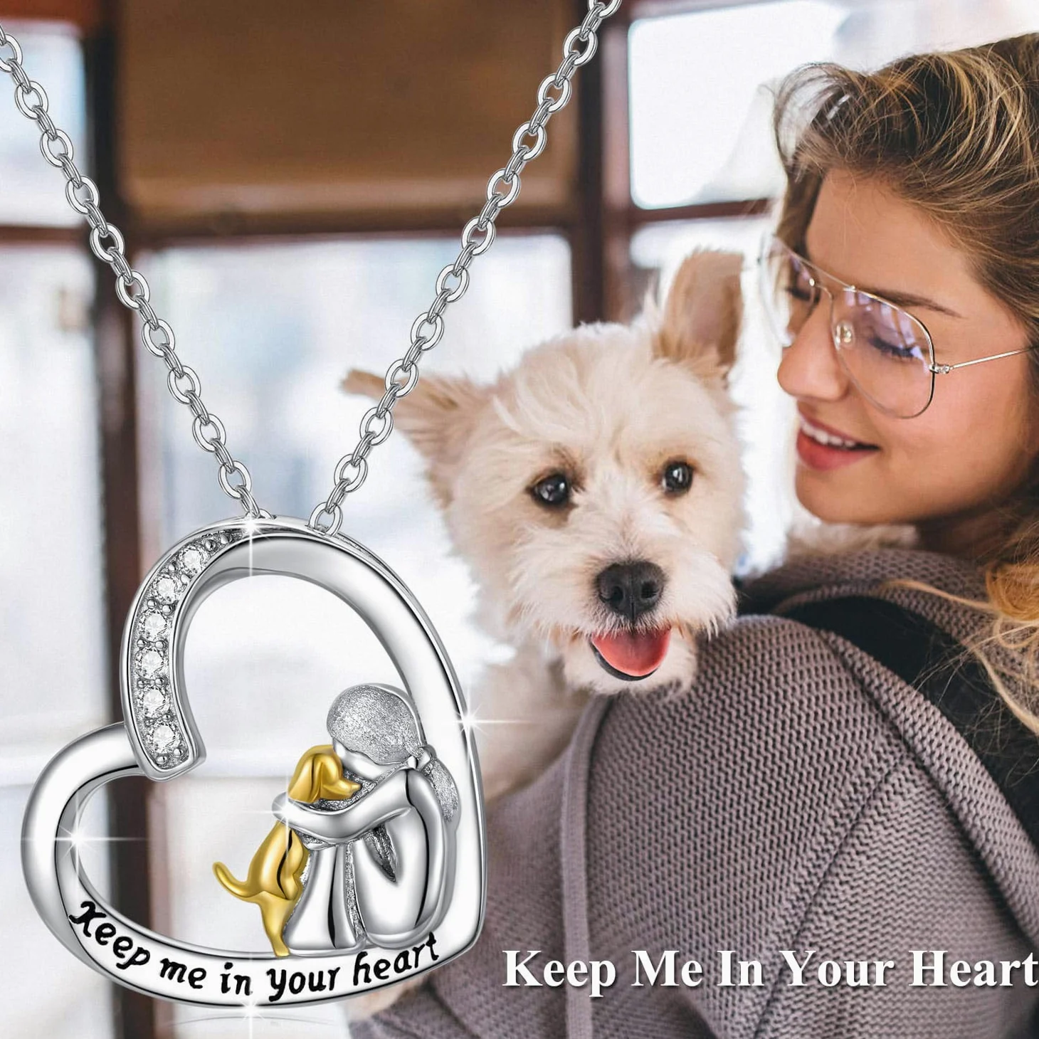 Collana con ciondolo a forma di cane, in argento Sterling 925, per ceneri e ceneri, regalo commemorativo a tema cane