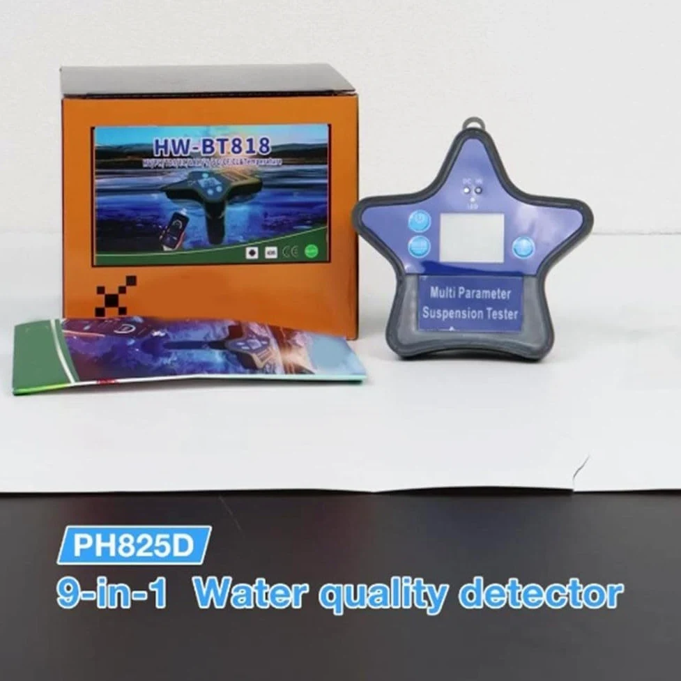 Monitoraggio della qualità dell'acqua galleggiante, misuratore di ossigeno disciolto per acquari, stagni, idroponica con LCD retroilluminato