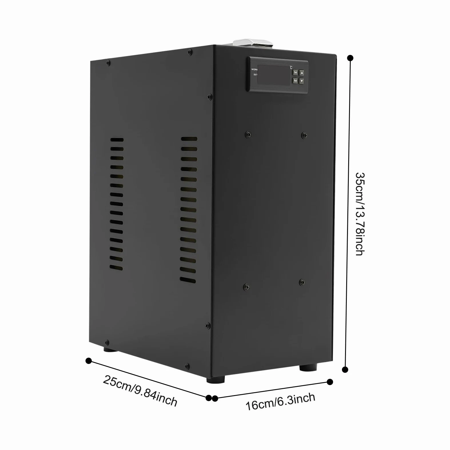 Radiatore per acquario, 40 l, sistema di raffreddamento per acquario, 150 W, con display LCD per acquario, erba di pesce, corallo