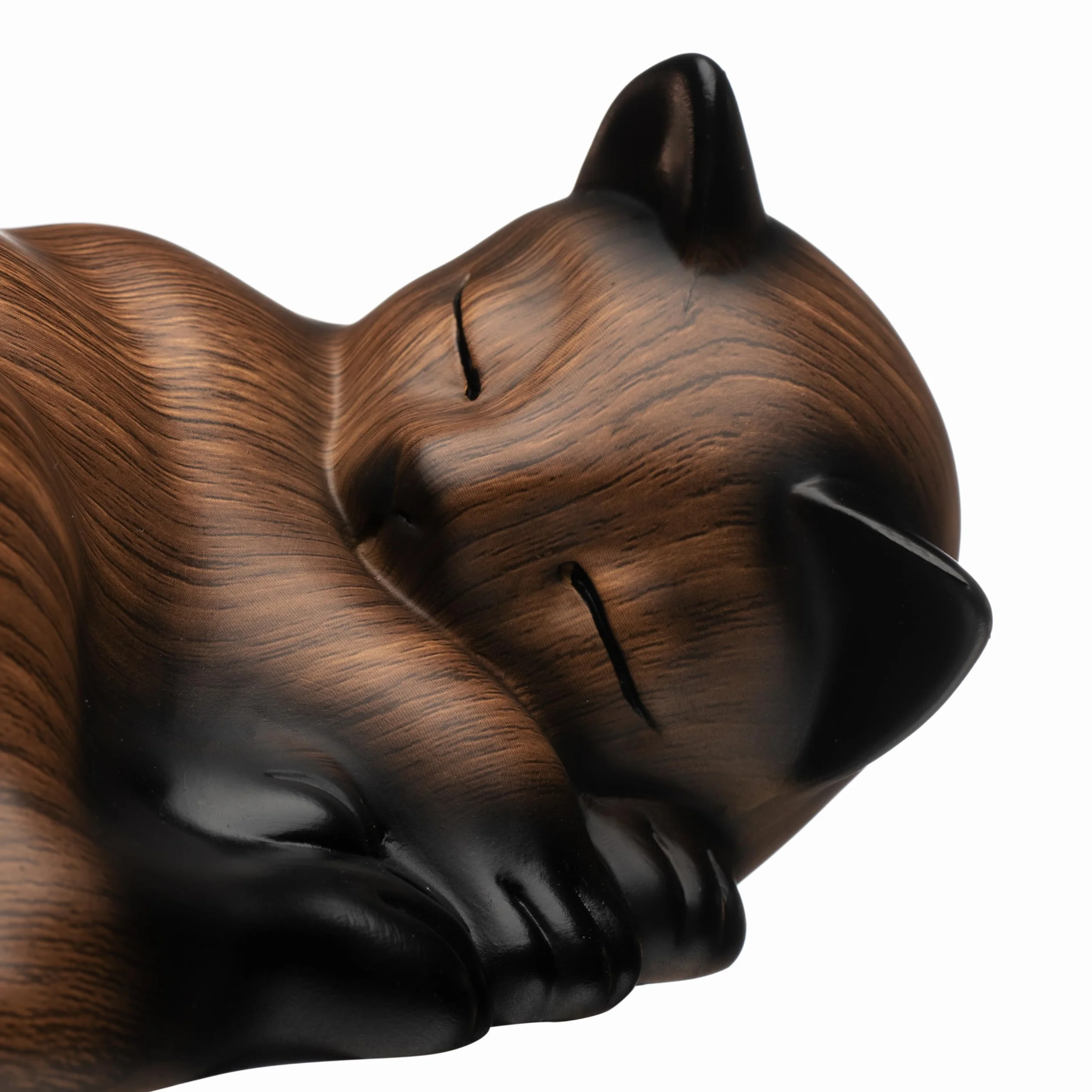 Urne per animali domestici, urna per gatti cremazione che dorme, urna per ceneri di piccoli animali, urna per piccoli animali domestici (noce nero)