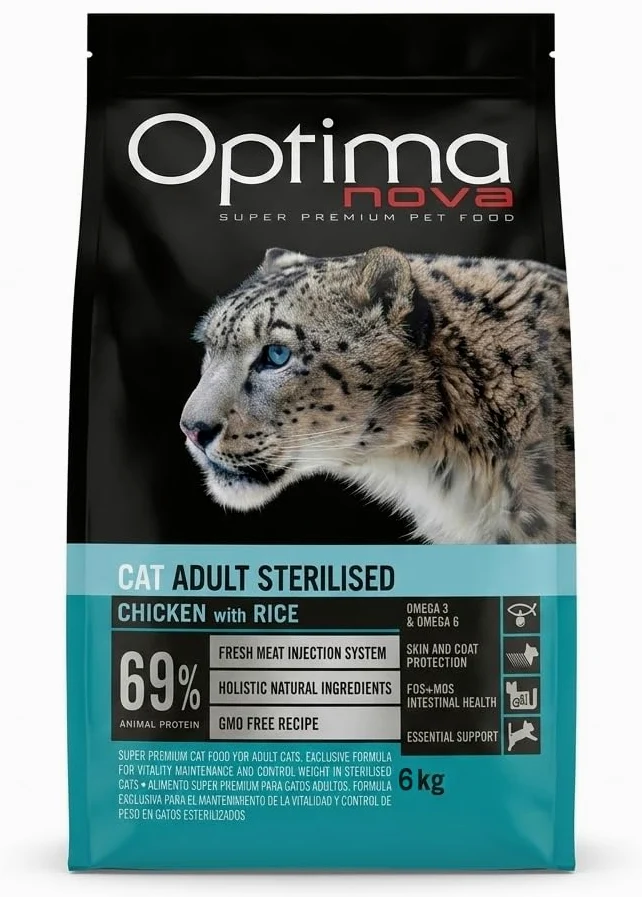 Ottima Nova Cat Sterilizzati per Gatti Sterilised Chicken & Rice (6 kg)