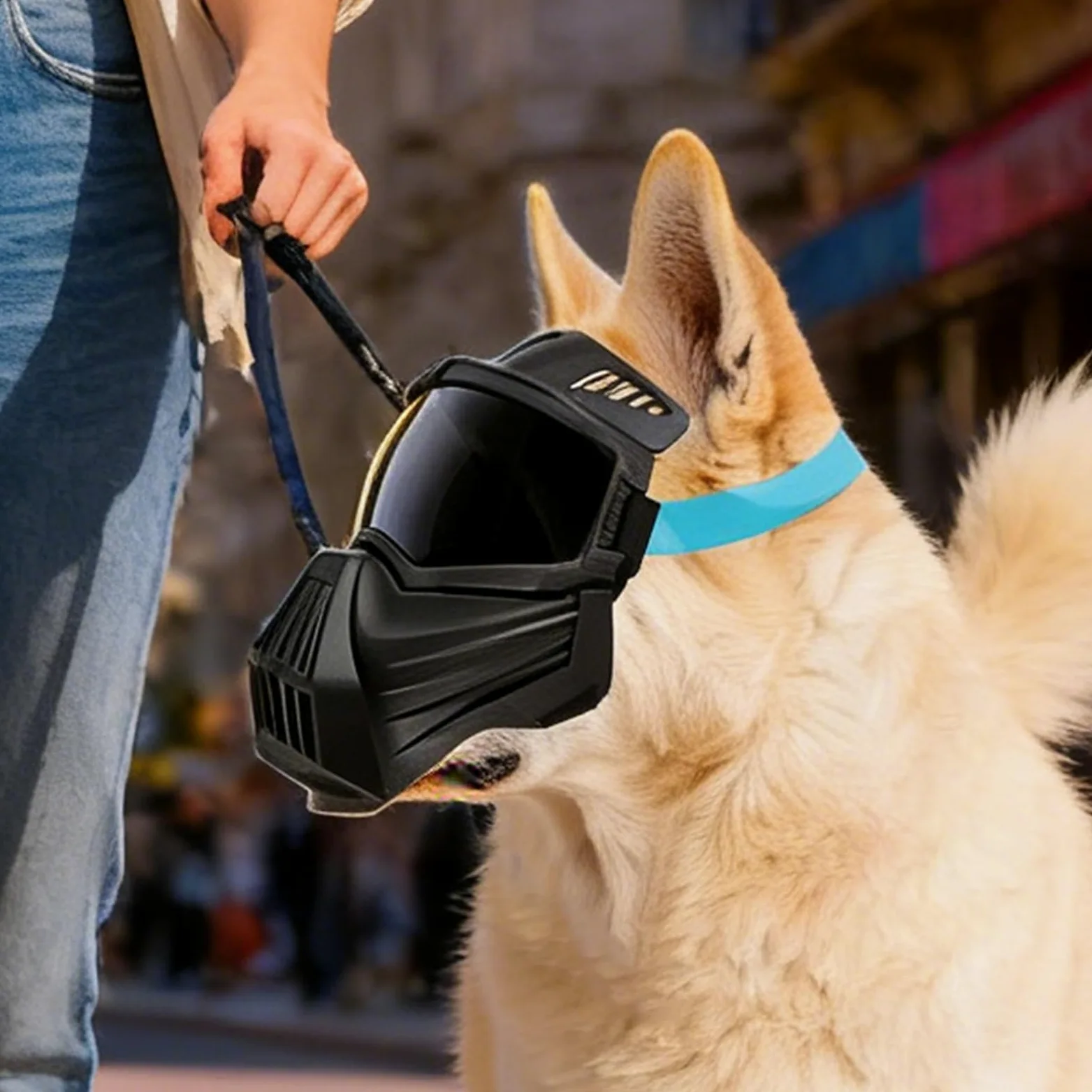 Occhiali da Sole per Cani Taglia Grande Occhiali Antiappannamento con | Occhiali da Sole Regolabili Antivento e Protezione UV Viso Completo Spiaggia Campeggio Escursionismo Addestrament