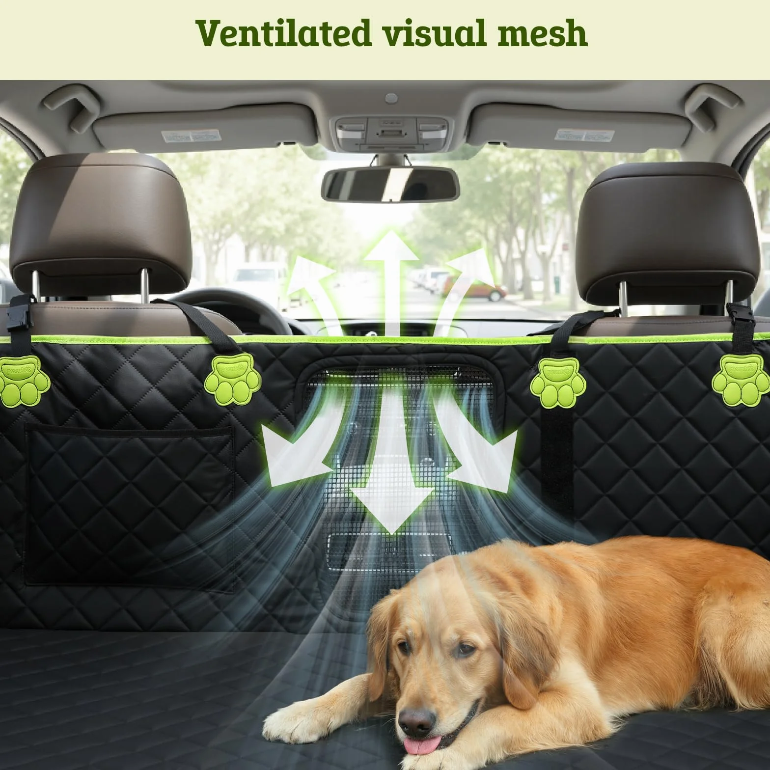 Pecute Coprisedile Auto per Cani 2 in 1, Impermeabile e Anti-Graffio con Base Rinforzata 150kg, per Viaggi e Usi Quotidiani